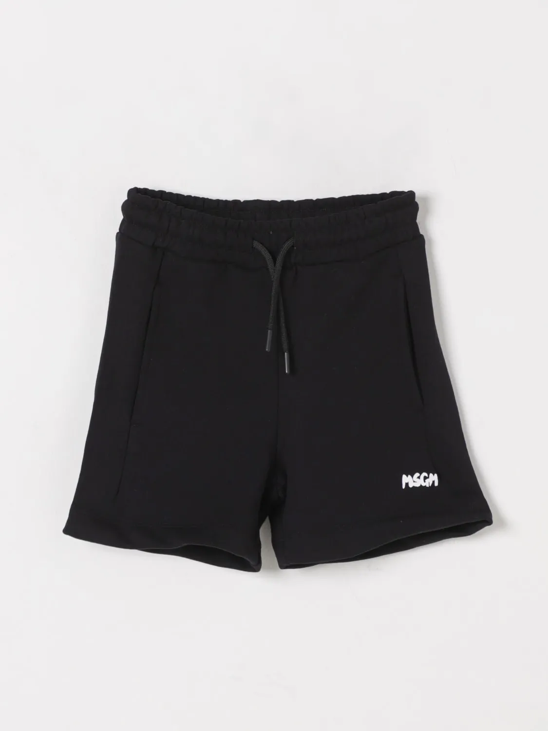 Shorts jogging in cotone con logo MSGM Kids