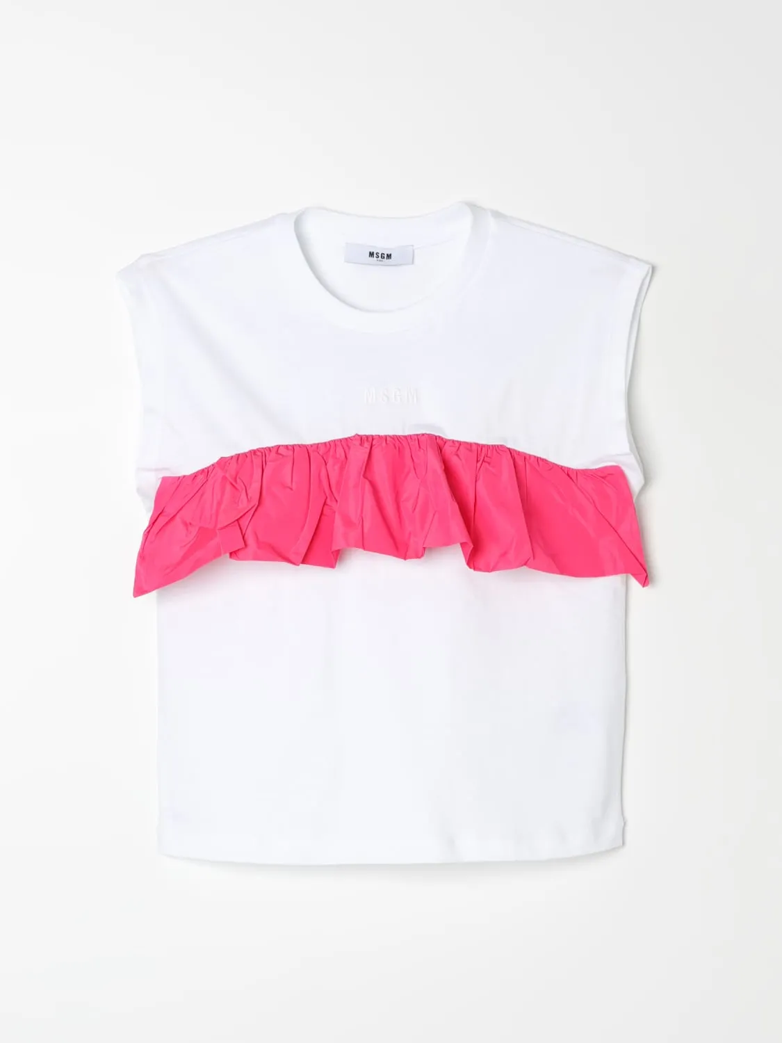 T-shirt MSGM Kids in cotone con ruches