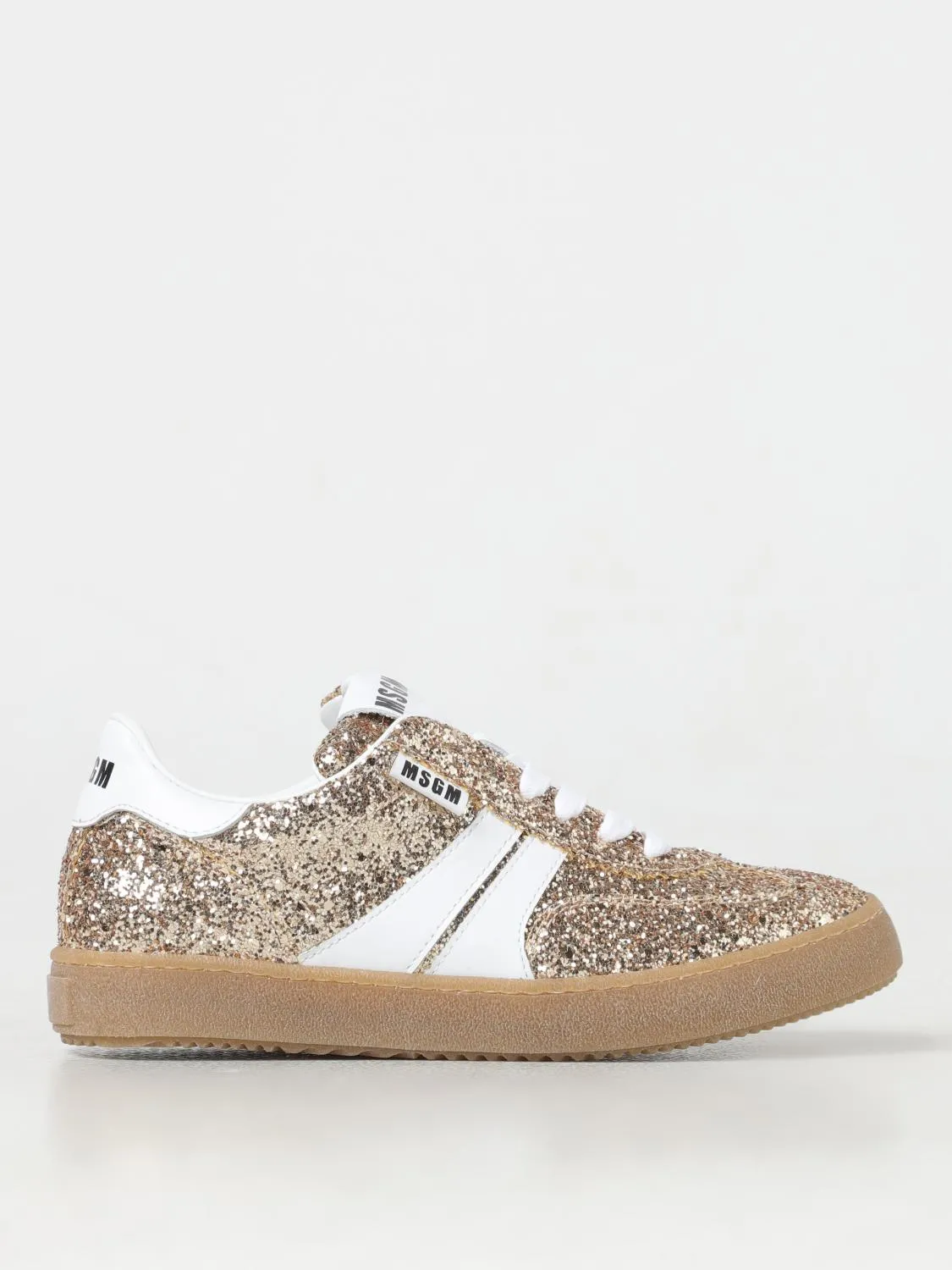 Sneakers MSGM Kids in pelle e glitter