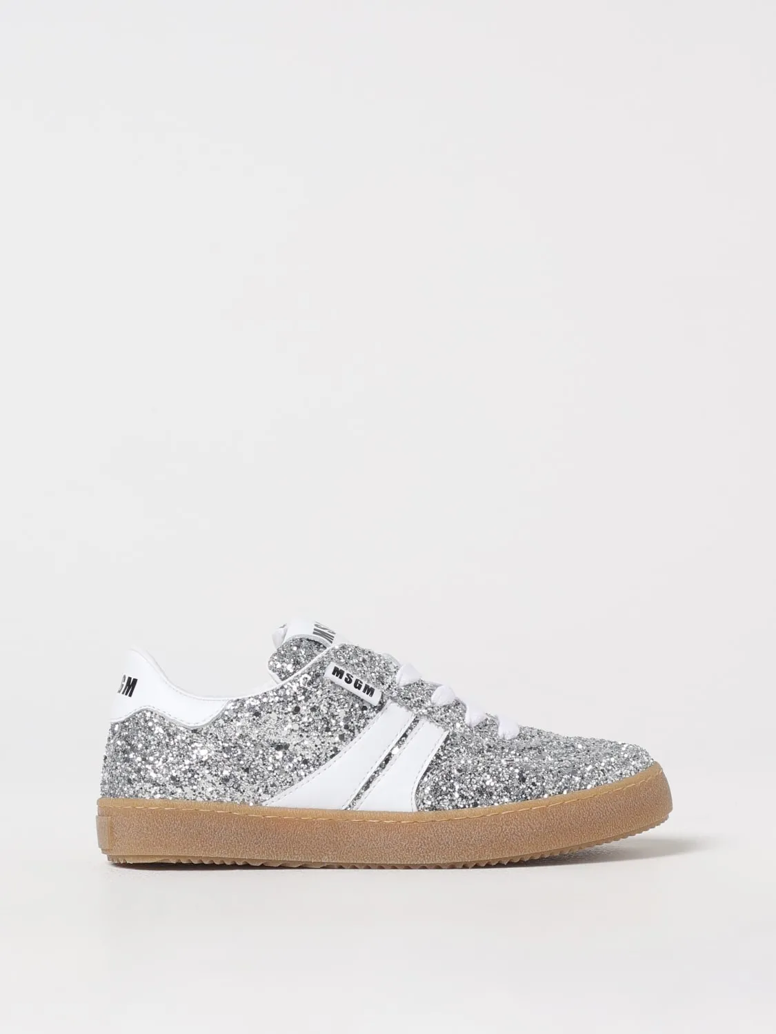 Sneakers MSGM Kids in pelle glitter