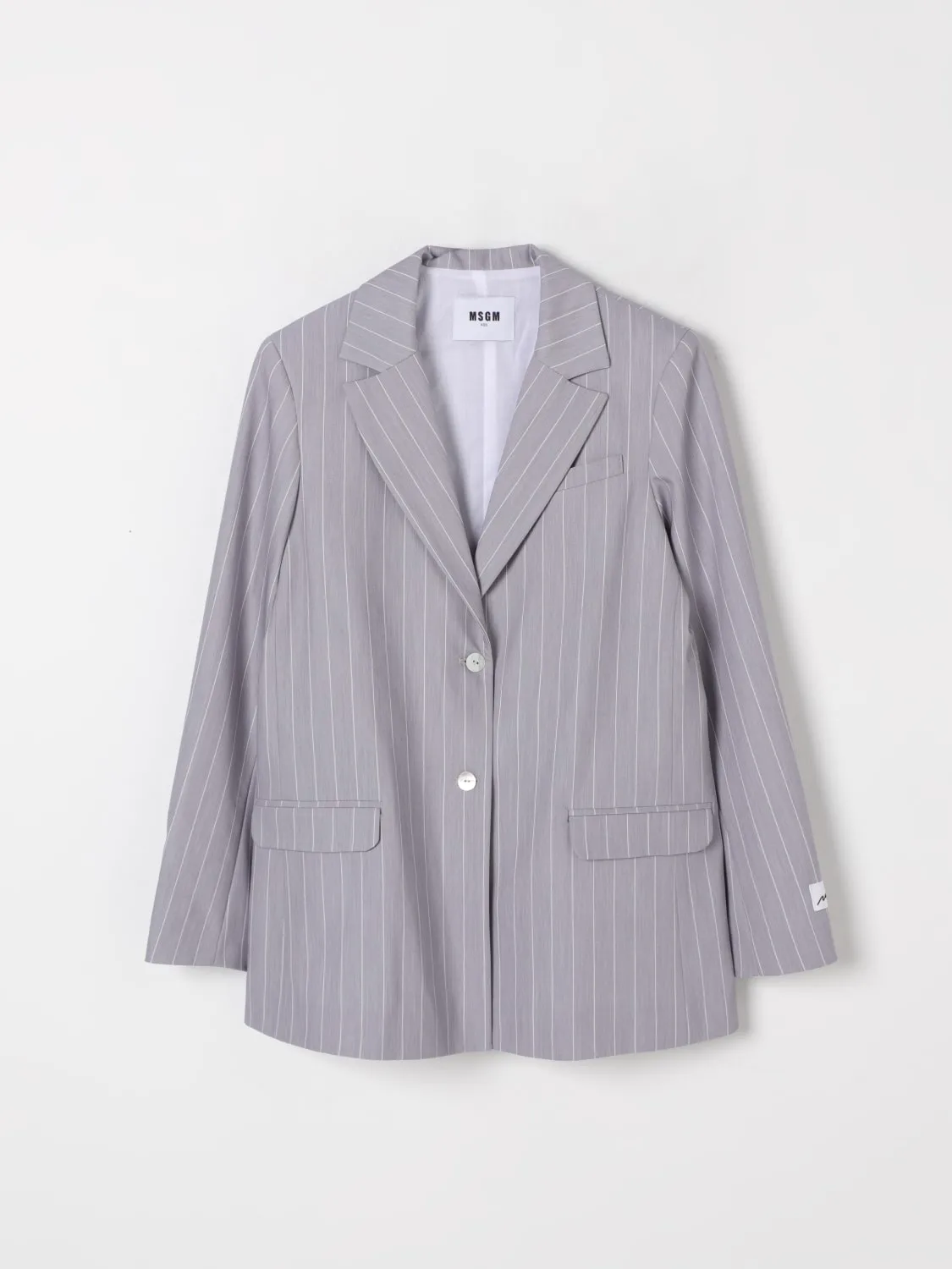 Blazer a monopetto gessato MSGM Kids