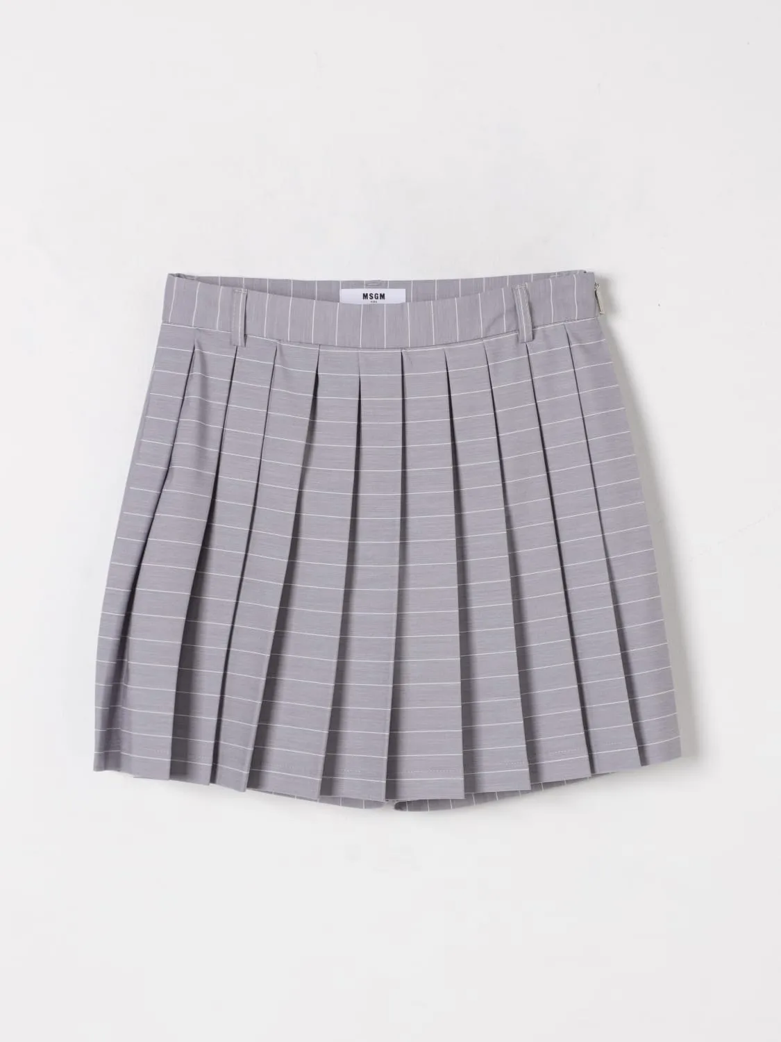 Shorts plissettato a righe MSGM Kids