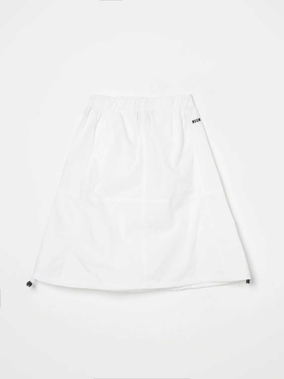 Gonna cargo svasata MSGM Kids in popeline di cotone