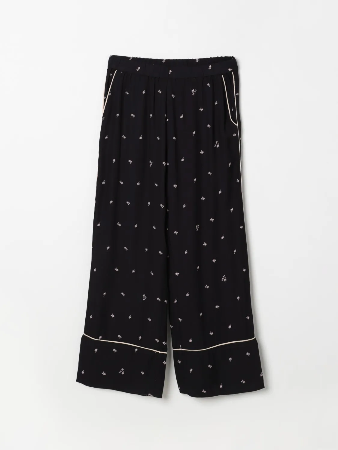 Pantalone in viscosa N° 21 con logo all-over