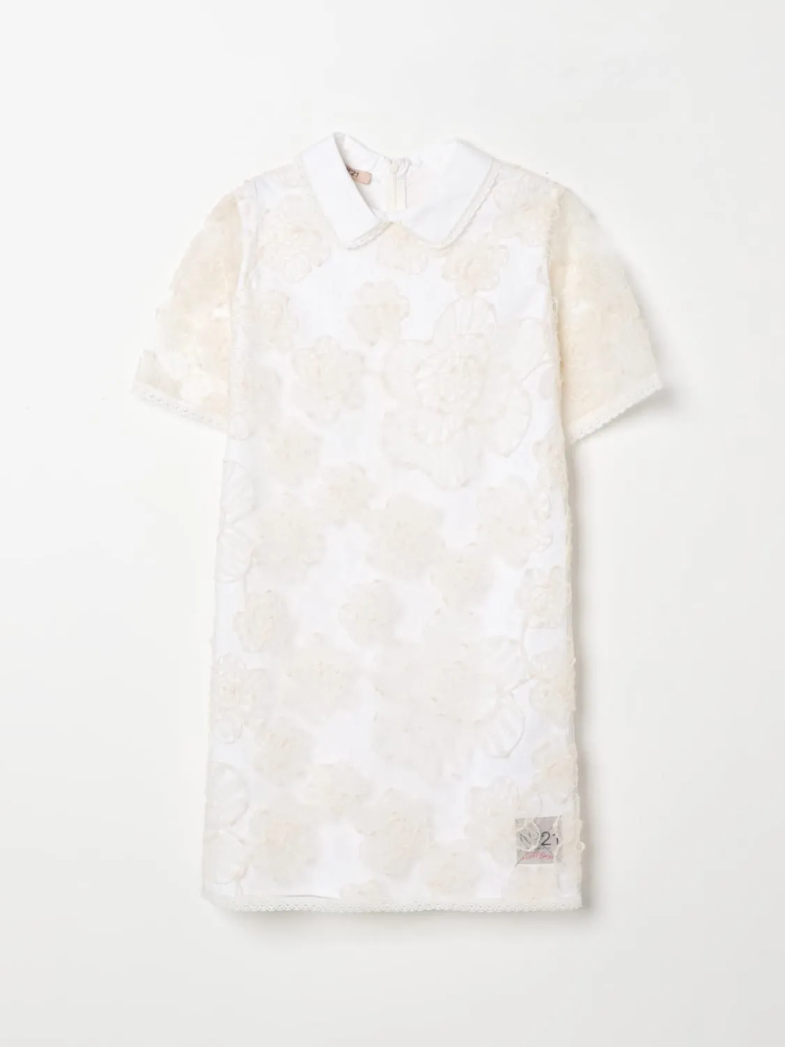 Abito con fiori N° 21 con motivo jacquard