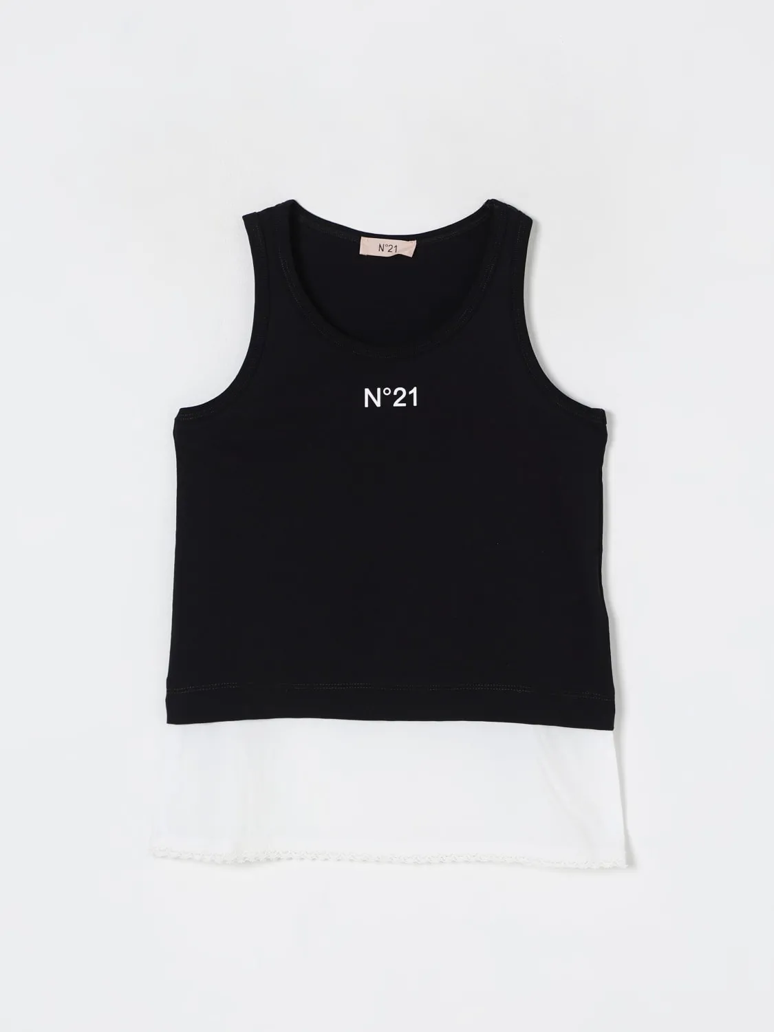 Canotta N° 21 in cotone e viscosa