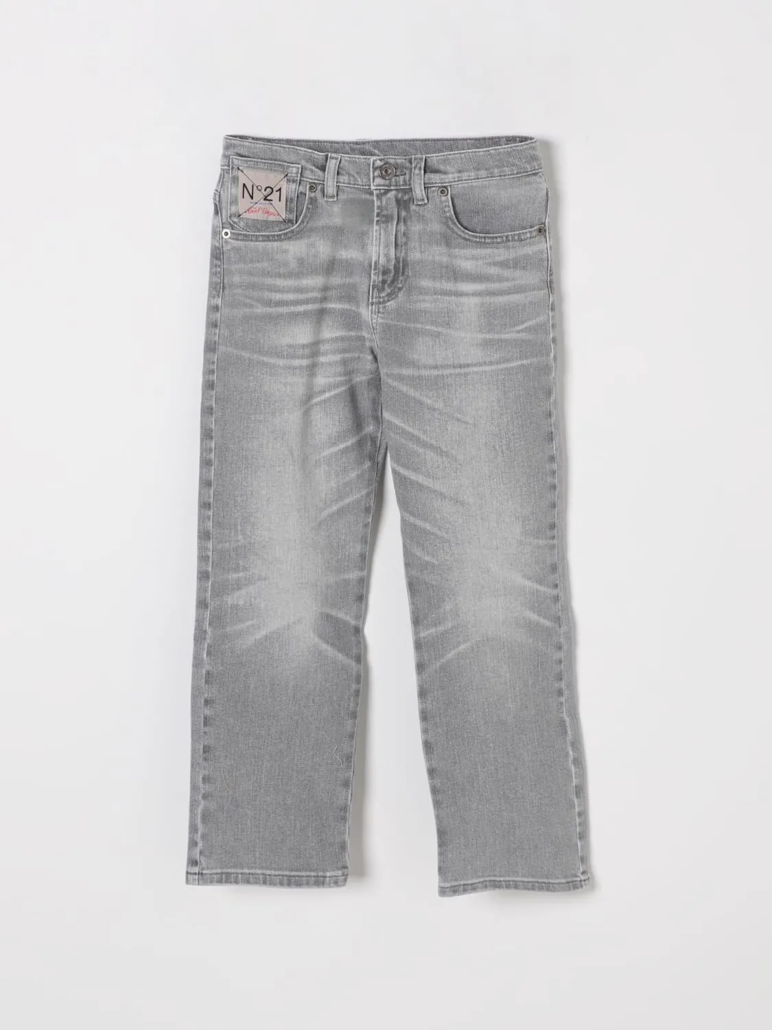 Jeans a 5 tasche con maxi logo posteriore N° 21