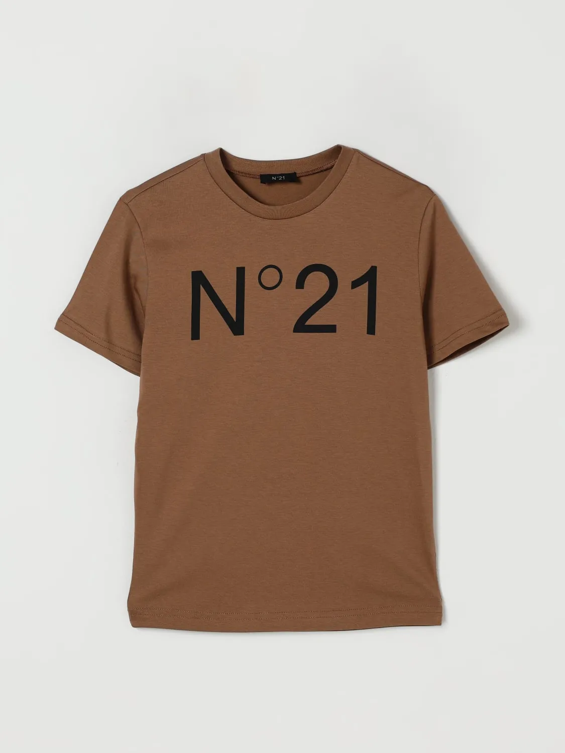 T-shirt in cotone con maxi logo N° 21