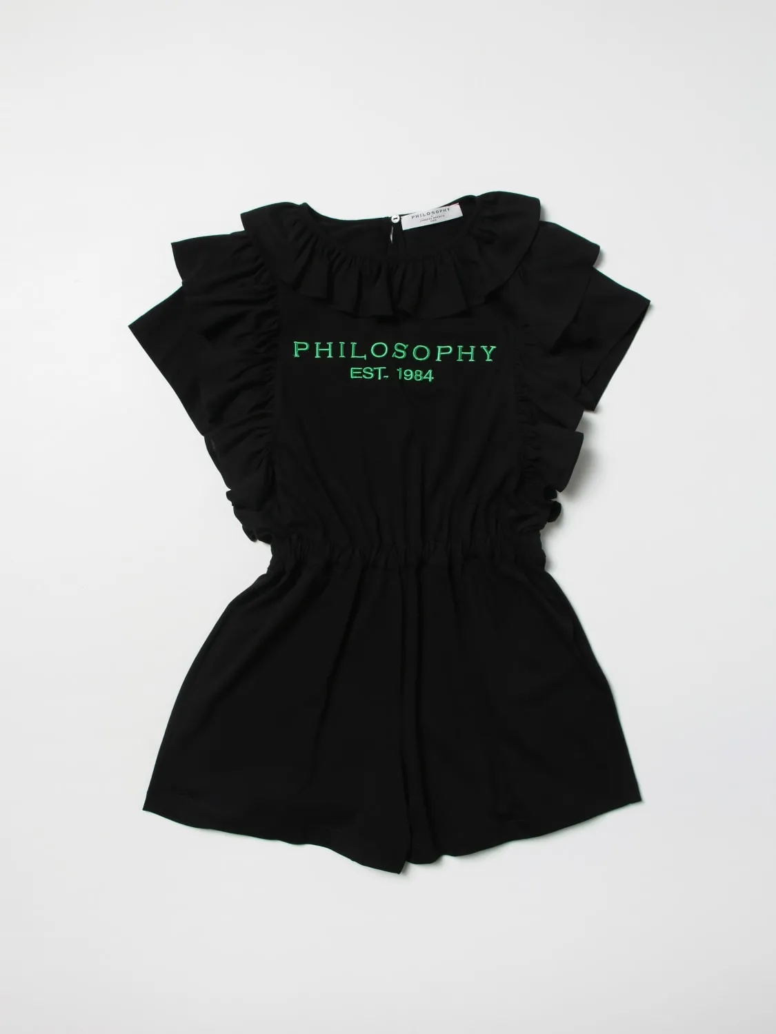 Tuta in jersey con ricamo logo