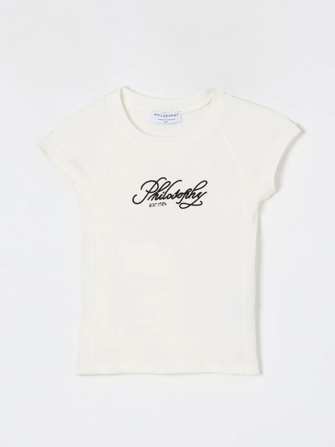 T-shirt in cotone con logo Philosophy Di Lorenzo Serafini