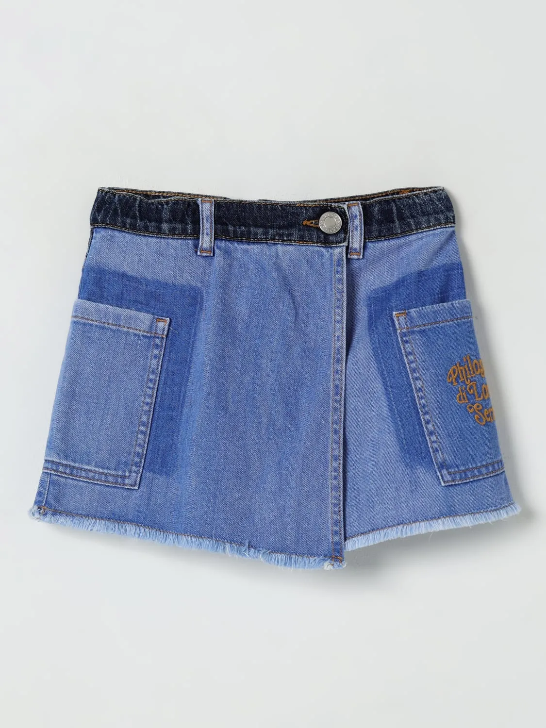 Panta-gonna Philosophy Di Lorenzo Serafini in denim