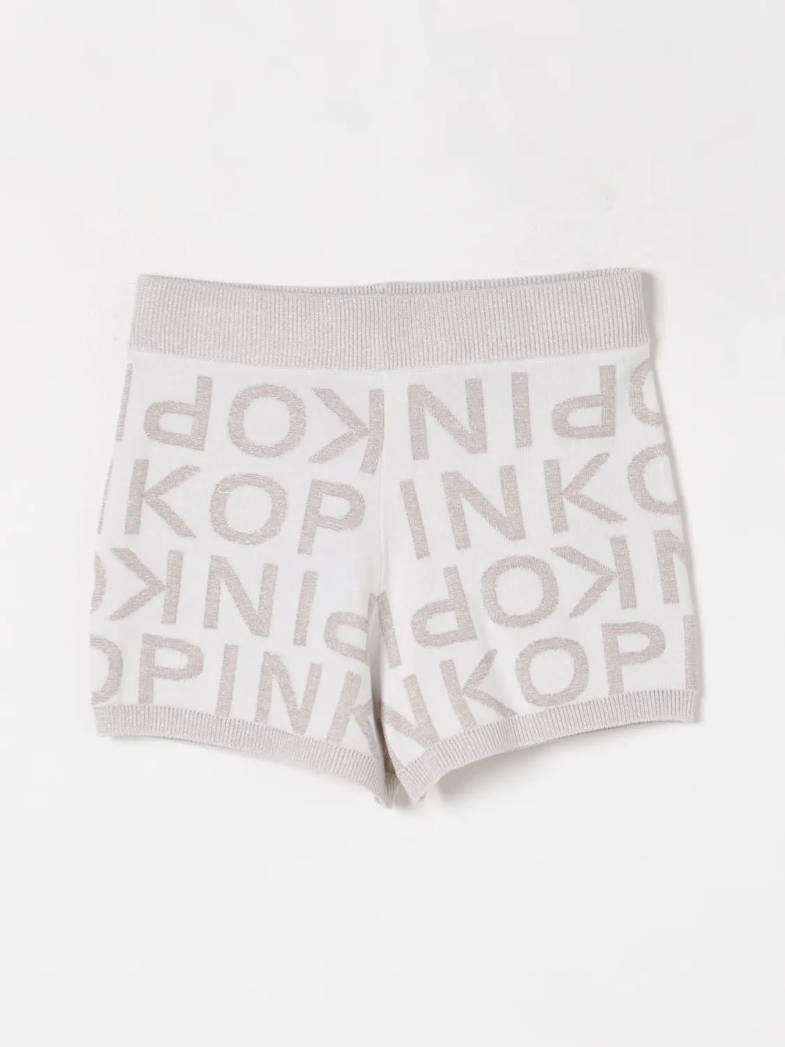 Pantaloncino con logo jacquard all-over Pinko