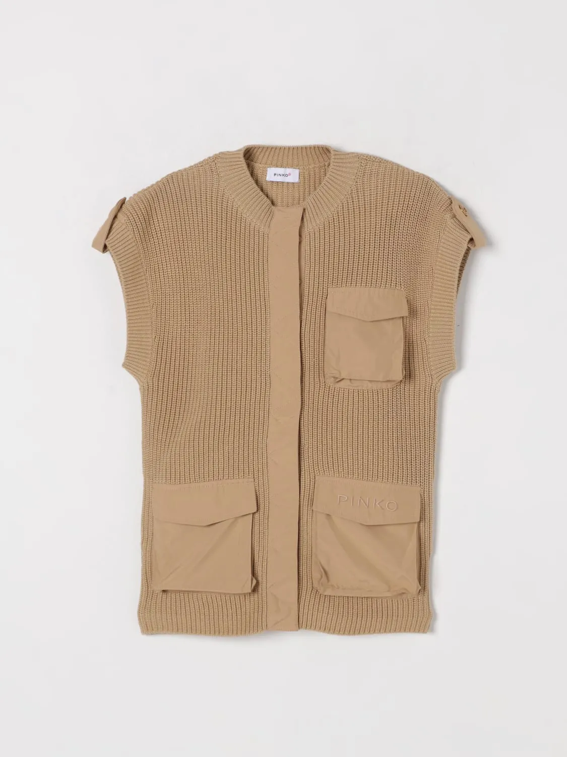 Gilet in maglia di cotone Pinko