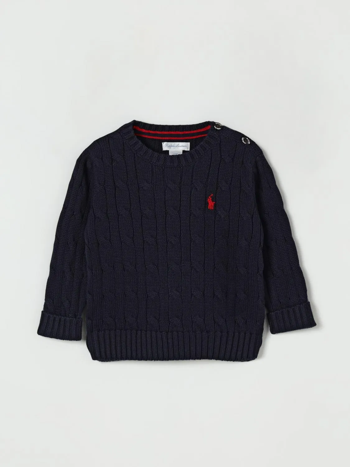 Maglione a girocollo in cotone con logo Polo Ralph Lauren