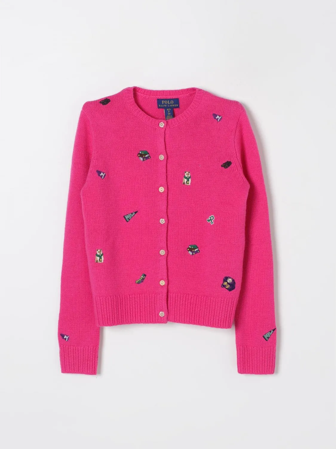 Cardigan a girocollo con ricami all-over Polo Ralph Lauren