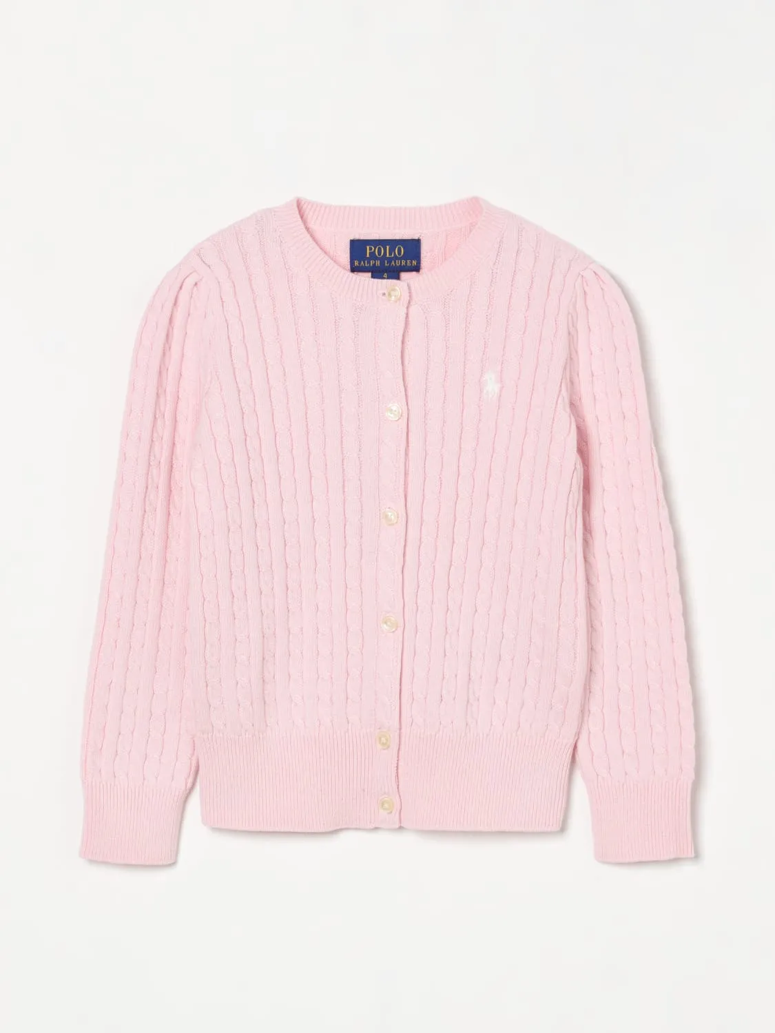 Cardigan a girocollo con mini logo Polo Ralph Lauren