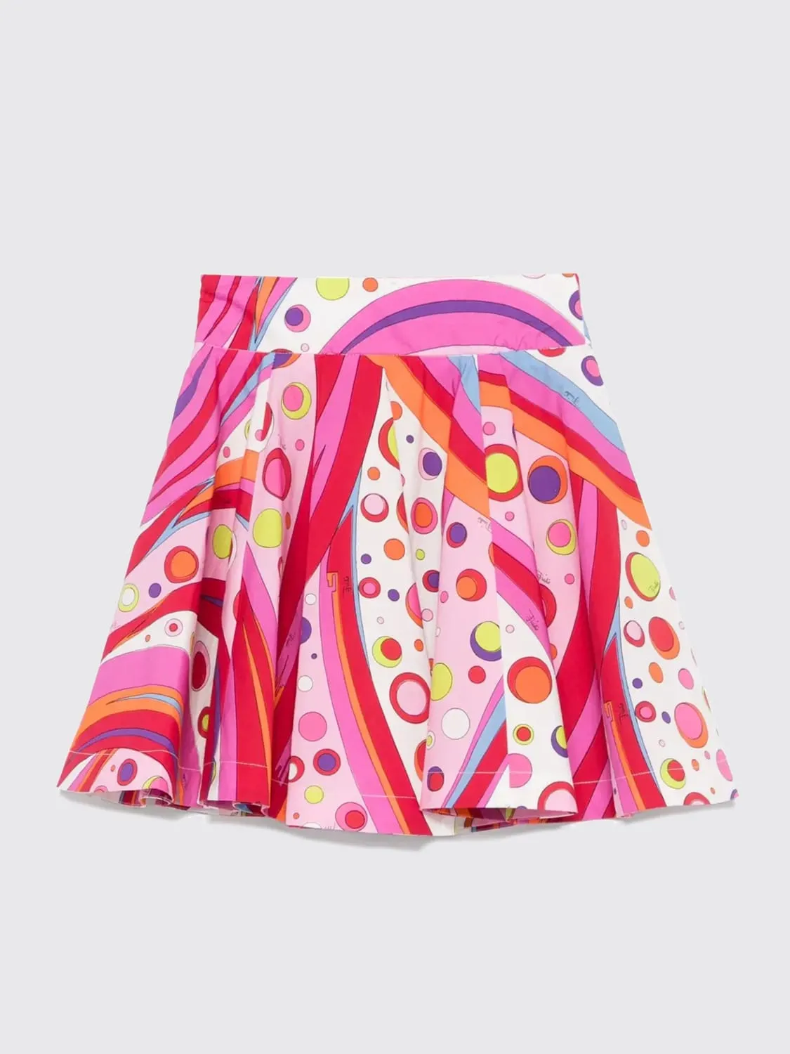 Gonna a pieghe Pucci in cotone con stampa astratta