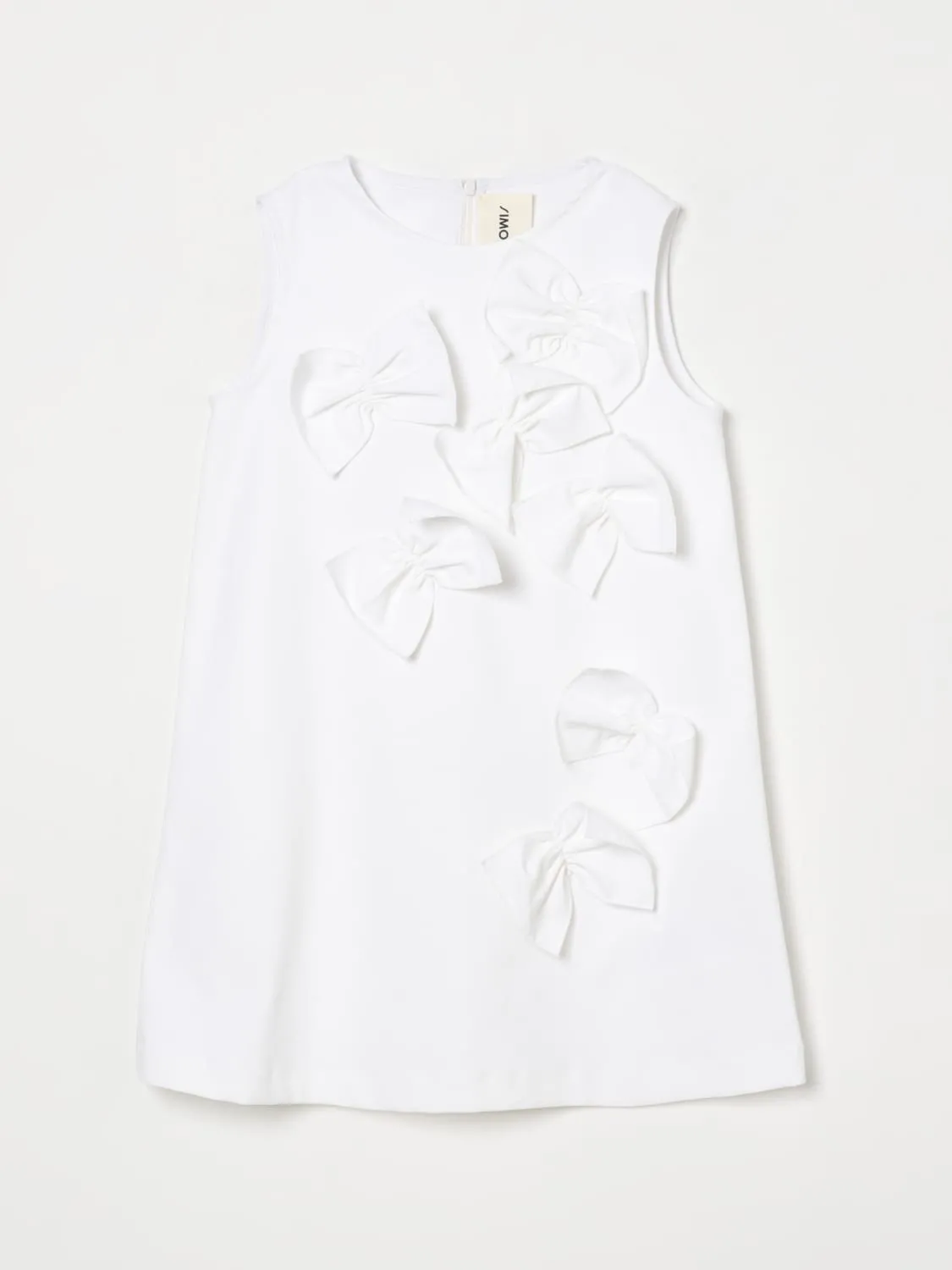 Abito in misto cotone con fiocchi Simonetta