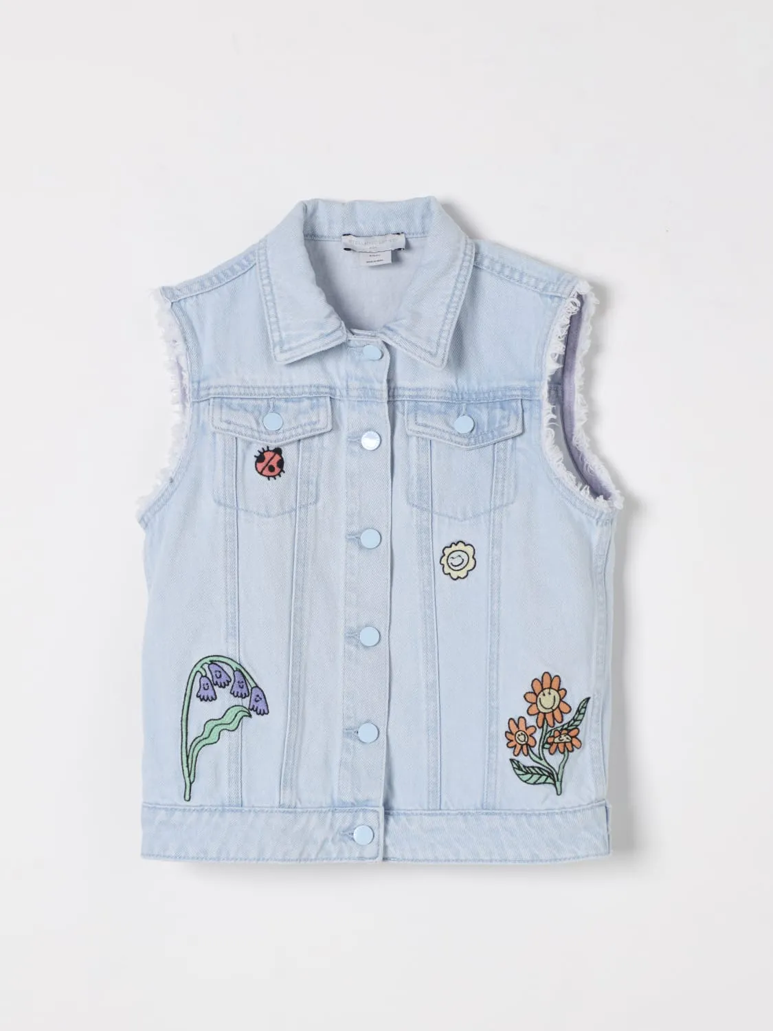 Giacca di jeans Stella McCartney Kids con ricami