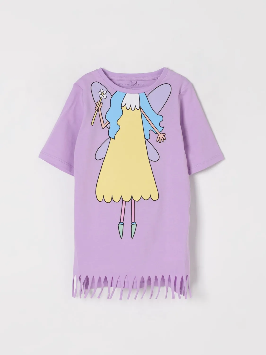 Abito a t-shirt in cotone stampato Stella McCartney Kids