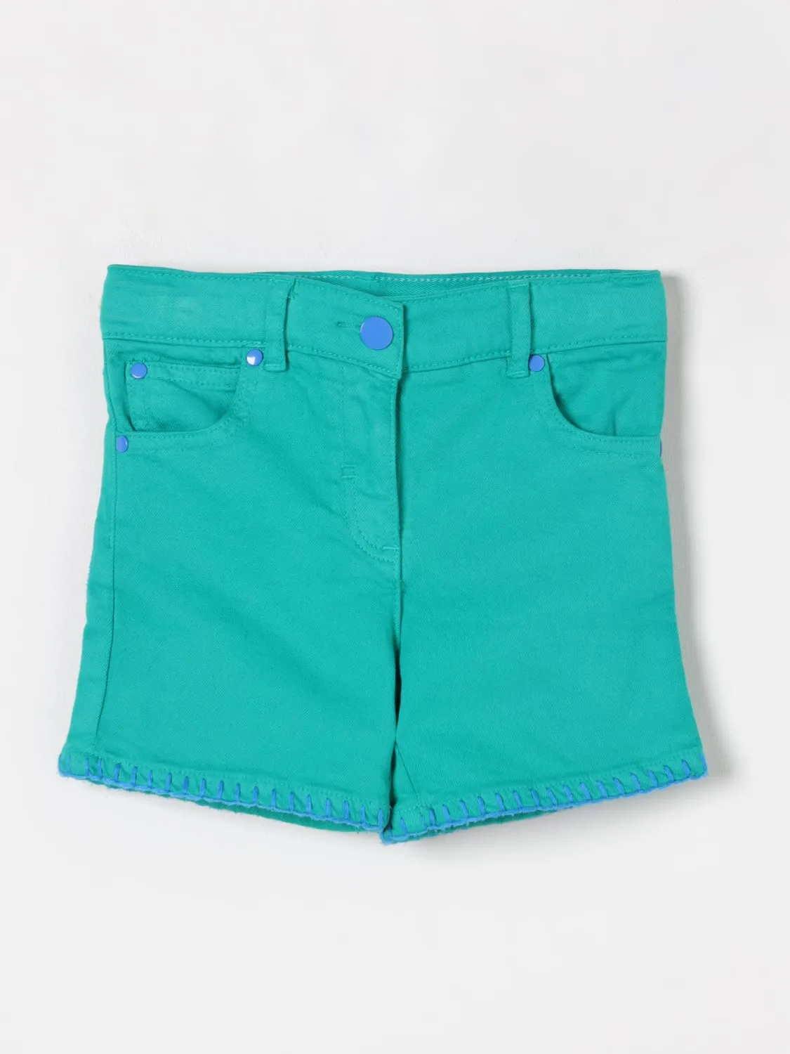 Shorts in cotone con ricami Stella McCartney Kids