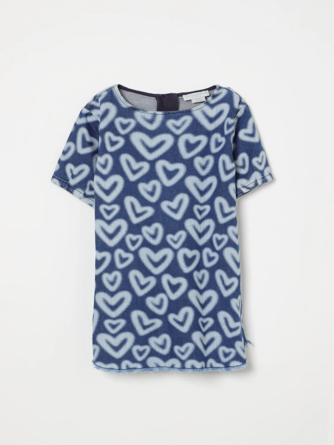 Abito con cuori all-over Stella McCartney Kids