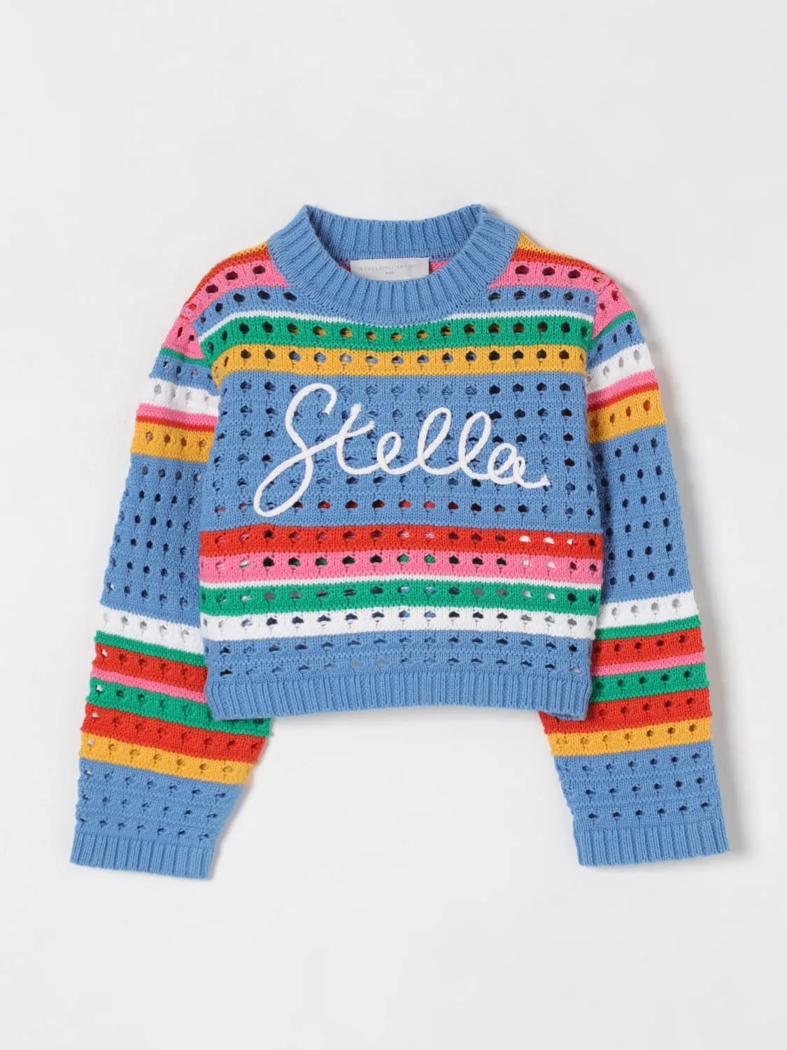 Maglia in cotone traforato Stella McCartney Kids