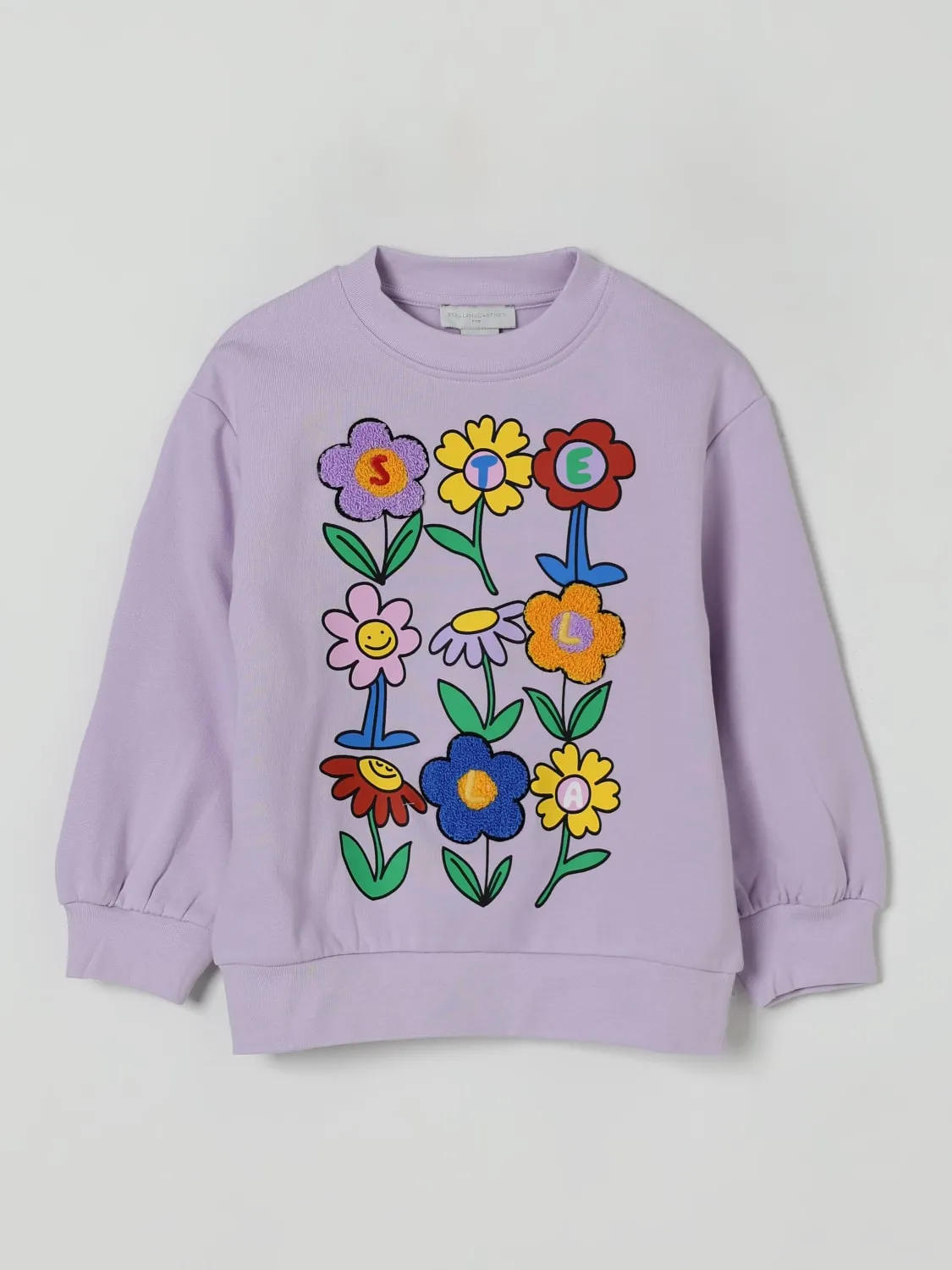 Felpa a girocollo con fiori Stella McCartney Kids