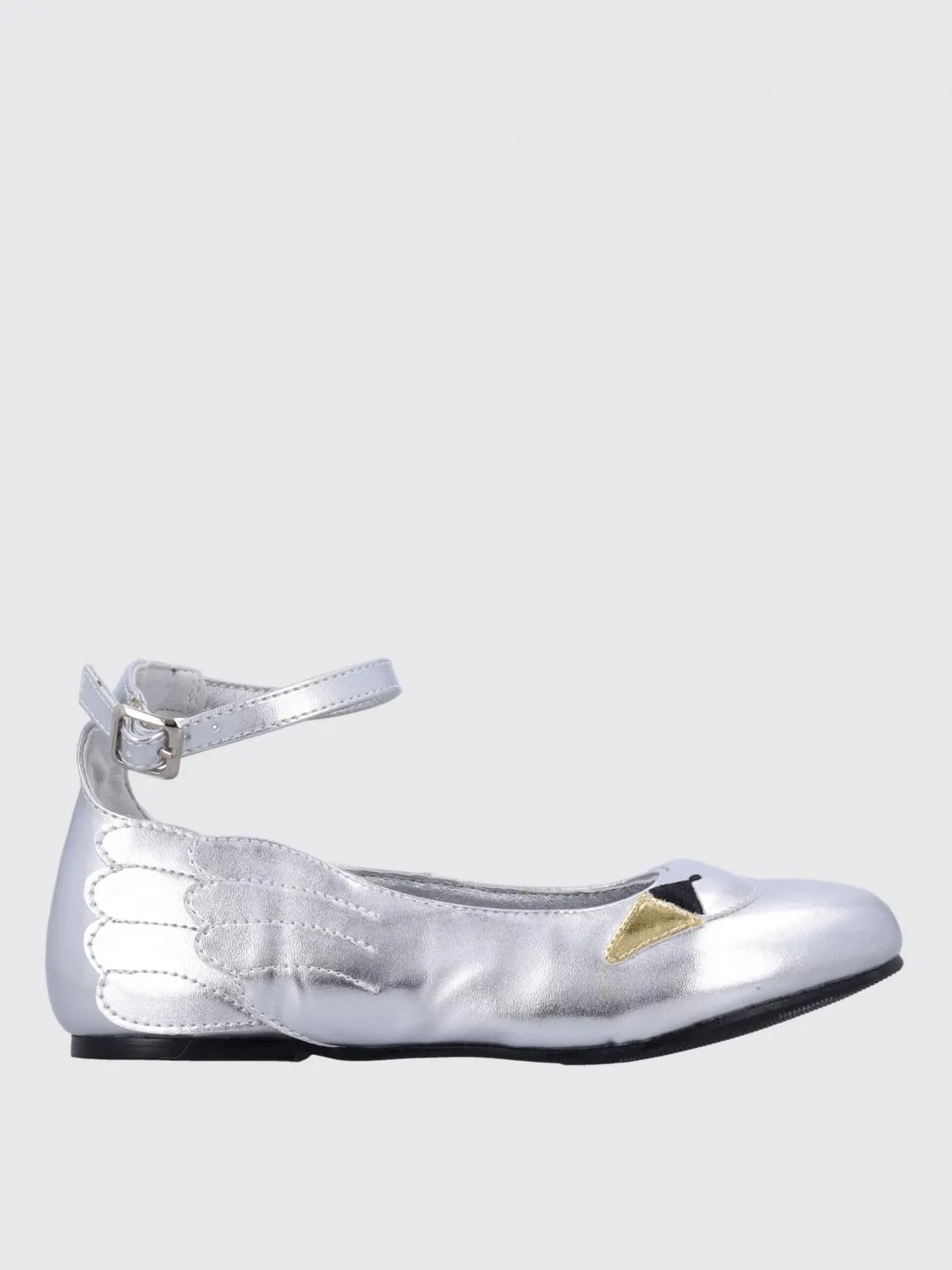 Ballerina Swan Stella McCartney Kids in pelle sintetica