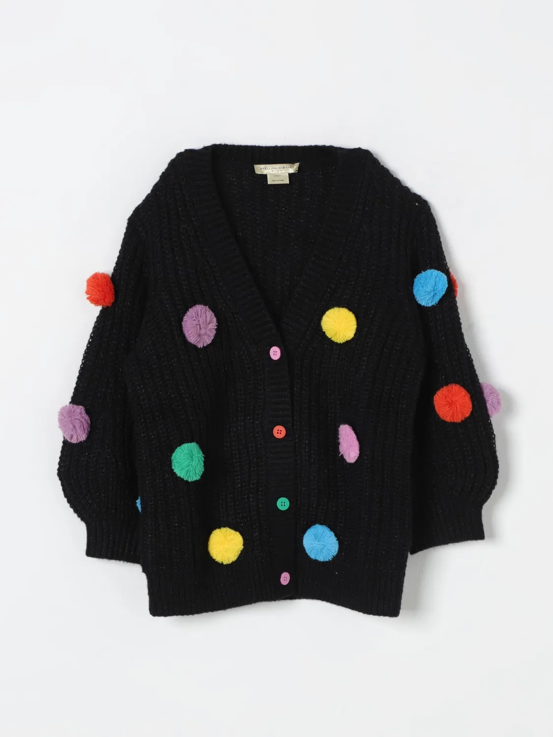 Cardigan con pompon Stella McCartney Kids