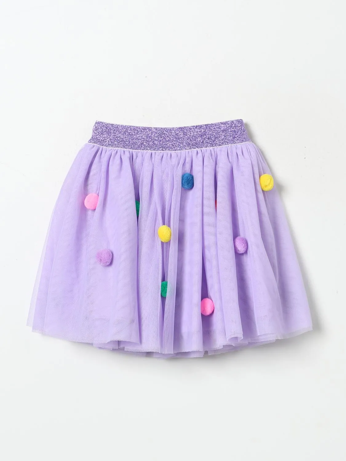 Gonna Stella McCartney Kids in tulle con pompon
