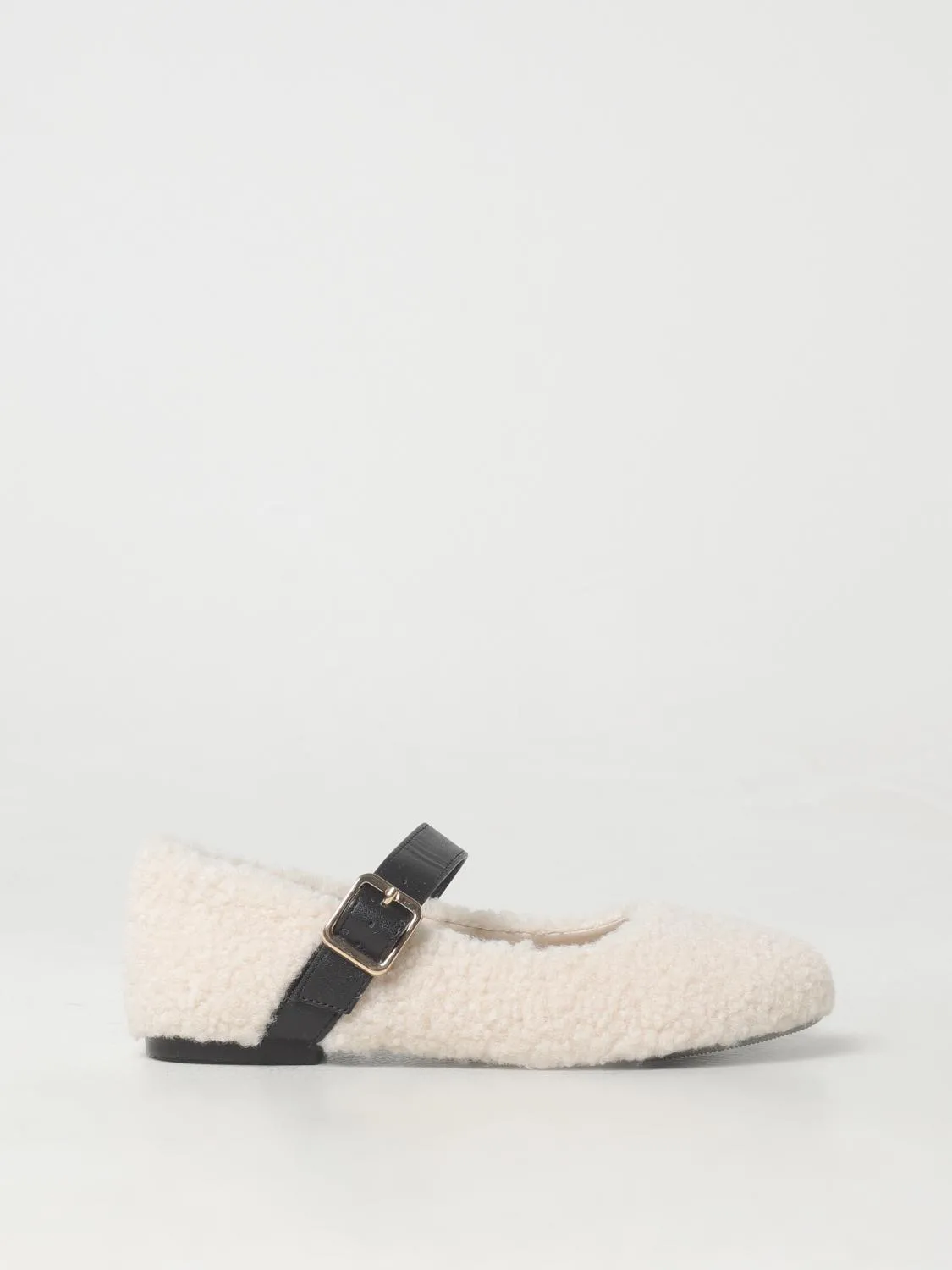 Ballerina Stella McCartney Kids in shearling e pelle sintetica