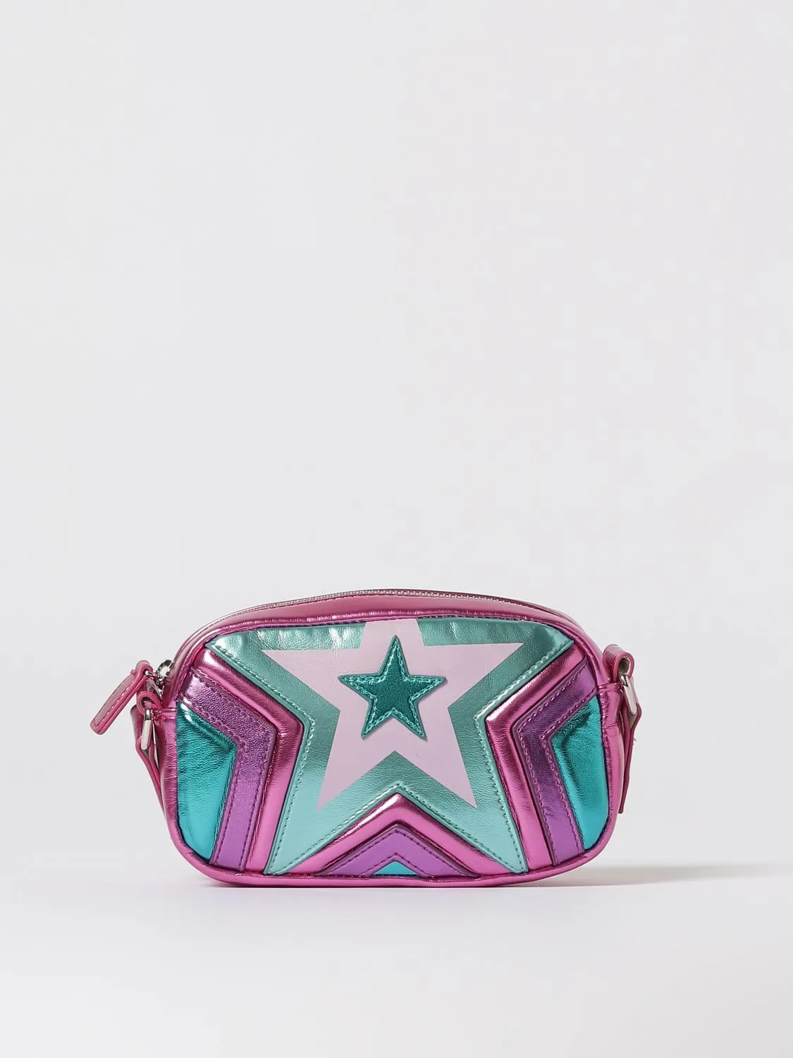 Borsa a tracolla in pelle sintetica laminata Stella McCartney Kids