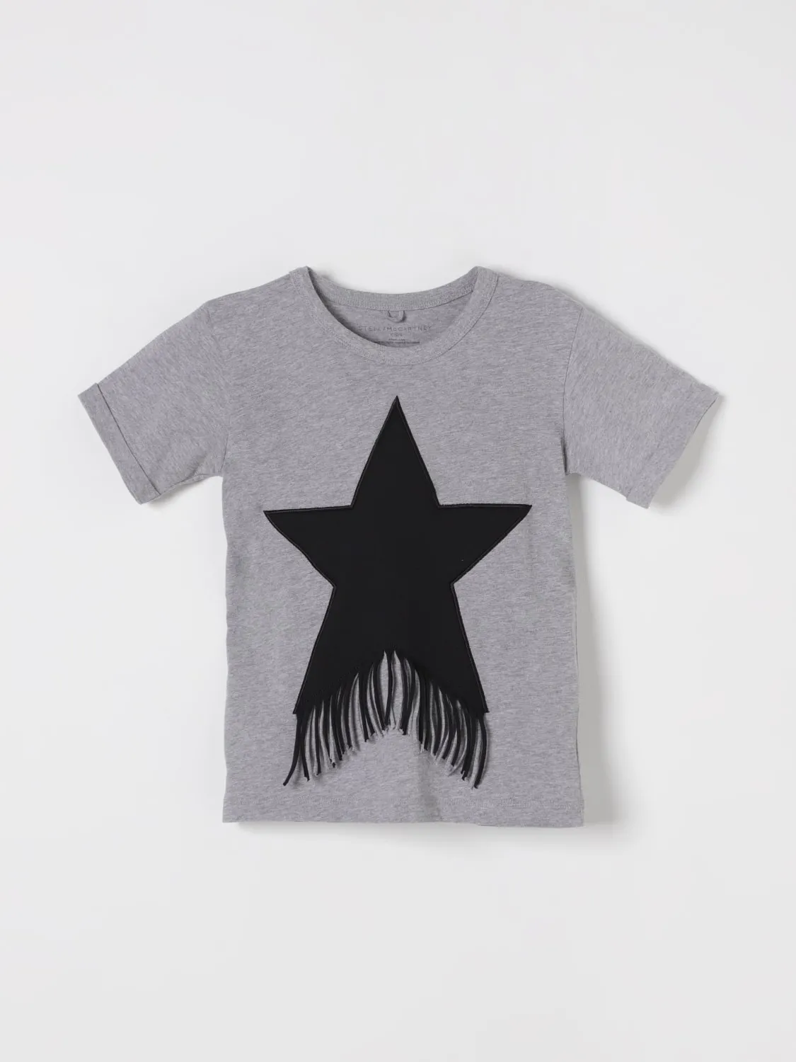 T-shirt Stella McCartney Kids con stella e frange a contrasto