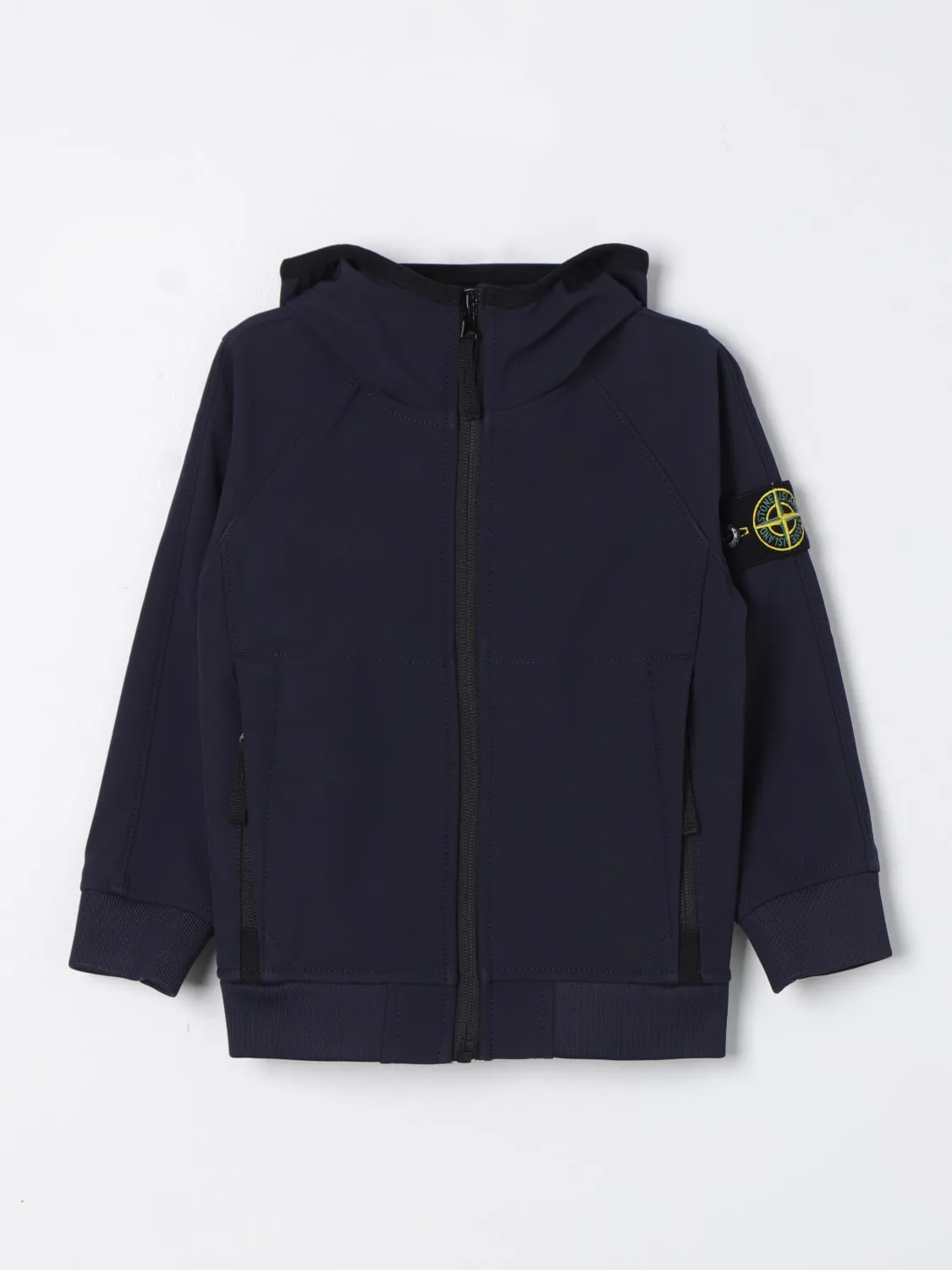 Felpa con zip Stone Island Junior
