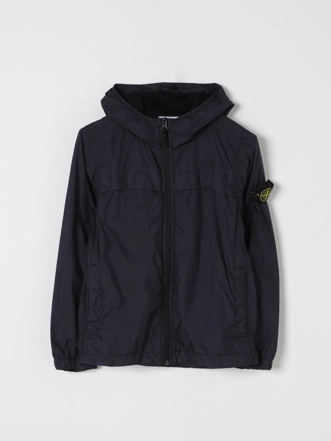 Giacca a vento con cappuccio Stone Island Junior