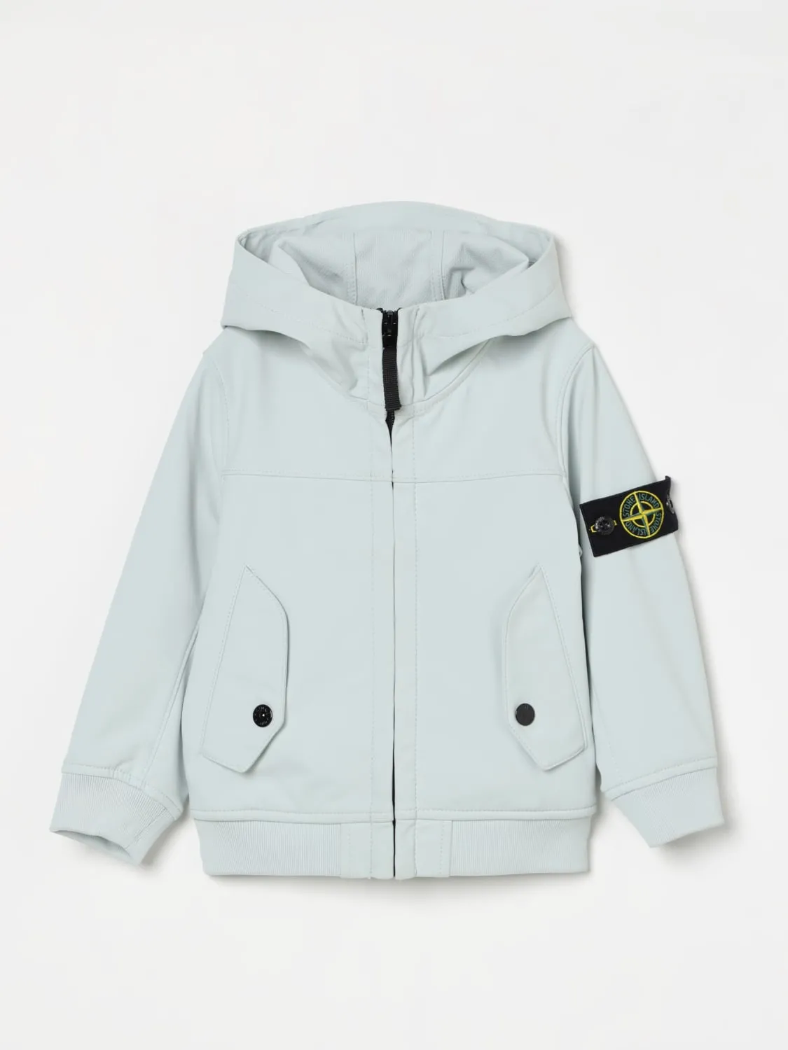 Giacca con cappuccio tecnica Stone Island Junior