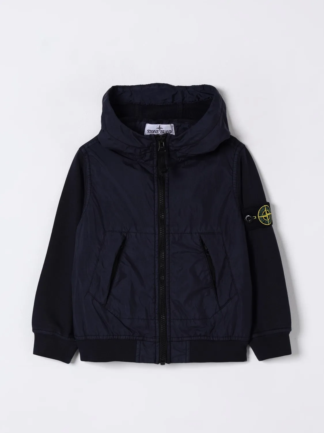 Giacca con cappuccio Stone Island Junior in nylon