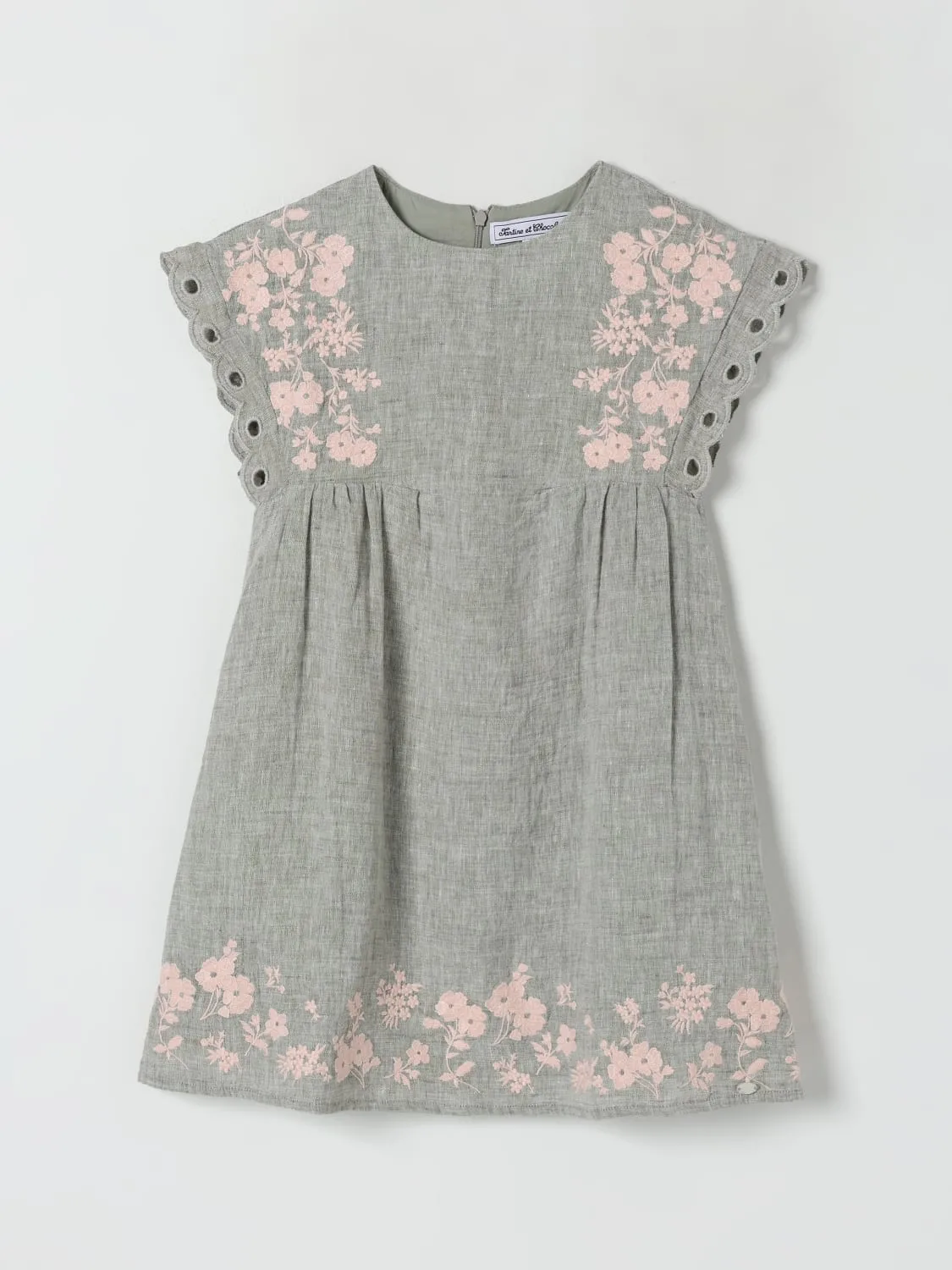 Abito in lino ricamato Tartine Et Chocolat