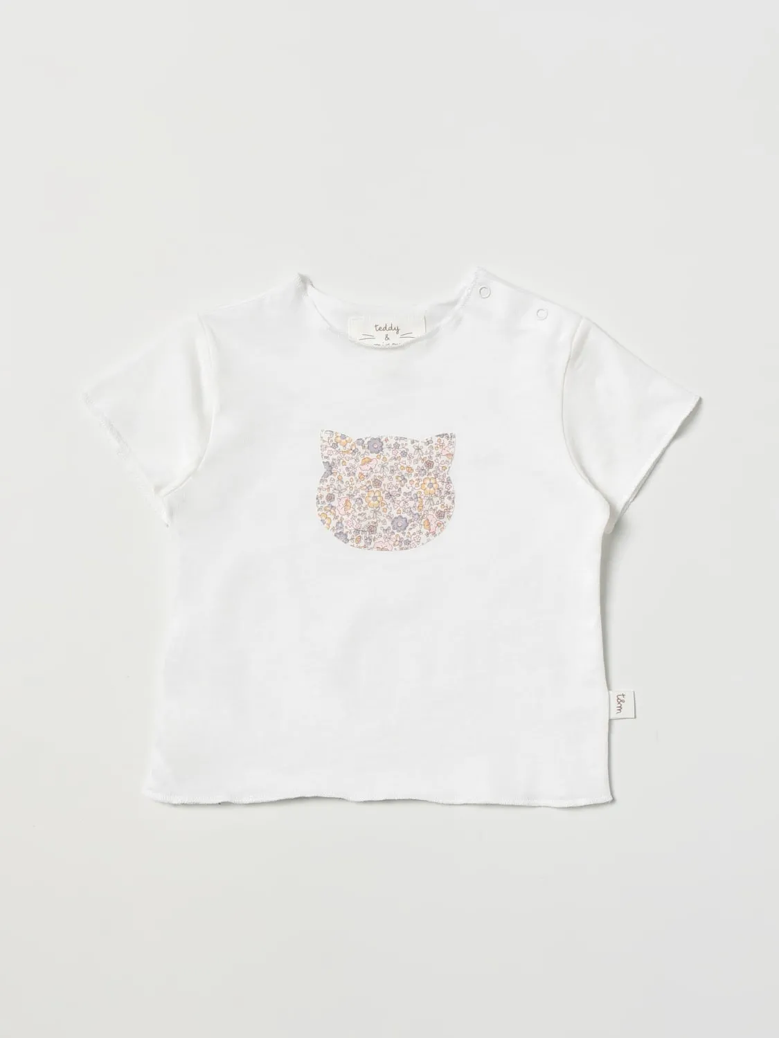 T-shirt di cotone Teddy & Minou con stampa gatto