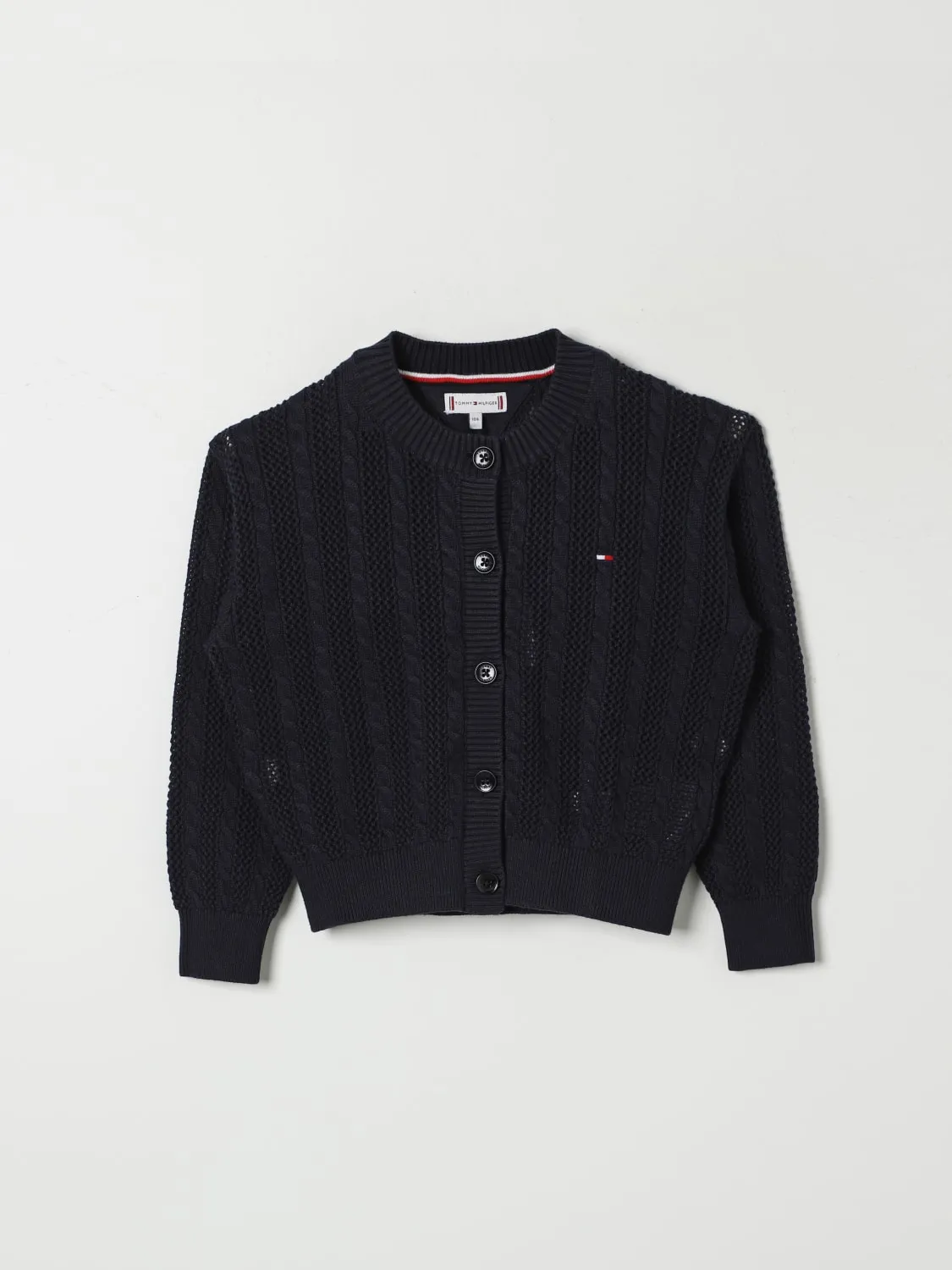 Cardigan a girocollo in cotone Tommy Hilfiger