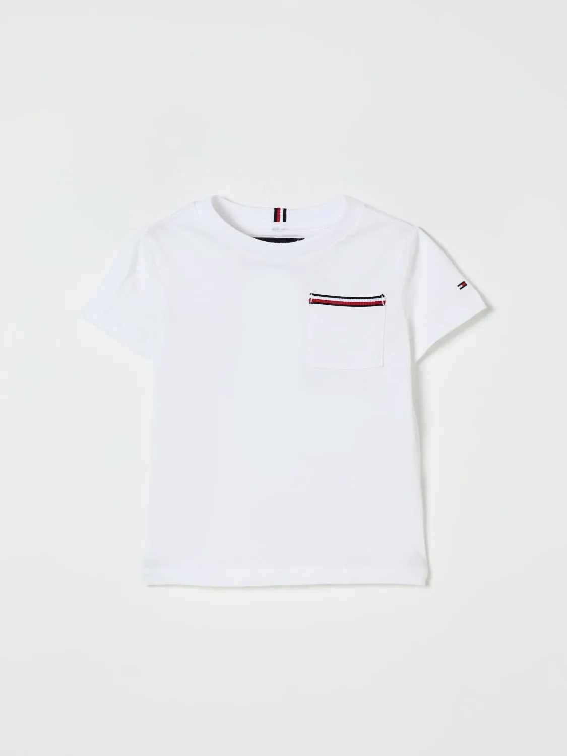 T-shirt in cotone con tasca Tommy Hilfiger