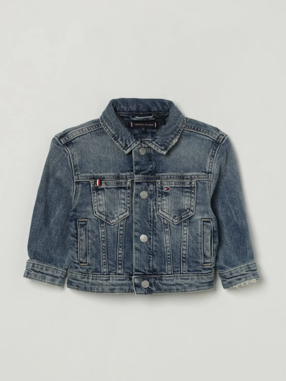 Giubbotto Tommy Hilfiger in denim di cotone