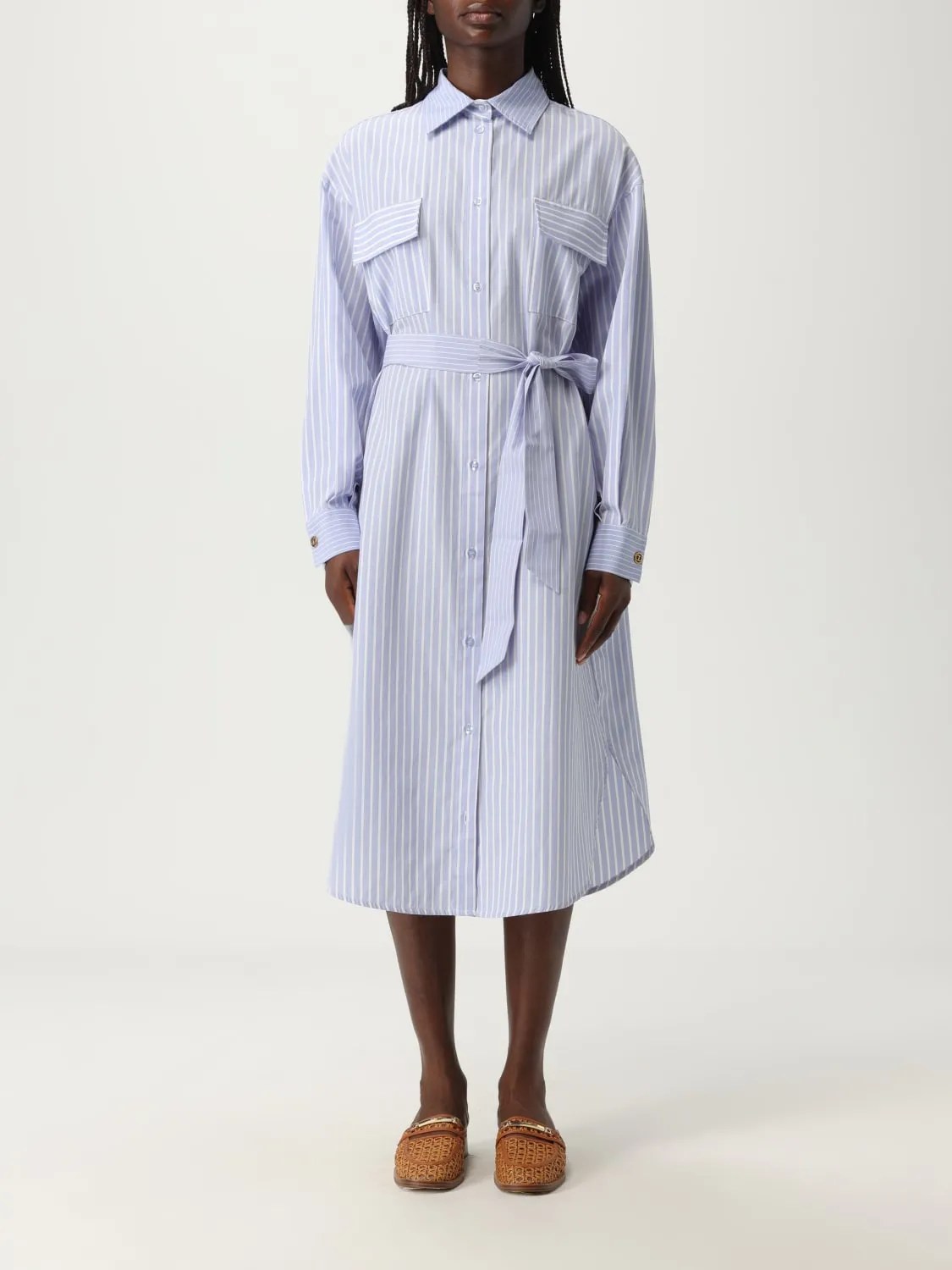 Abito chemisier Twinset in misto cotone