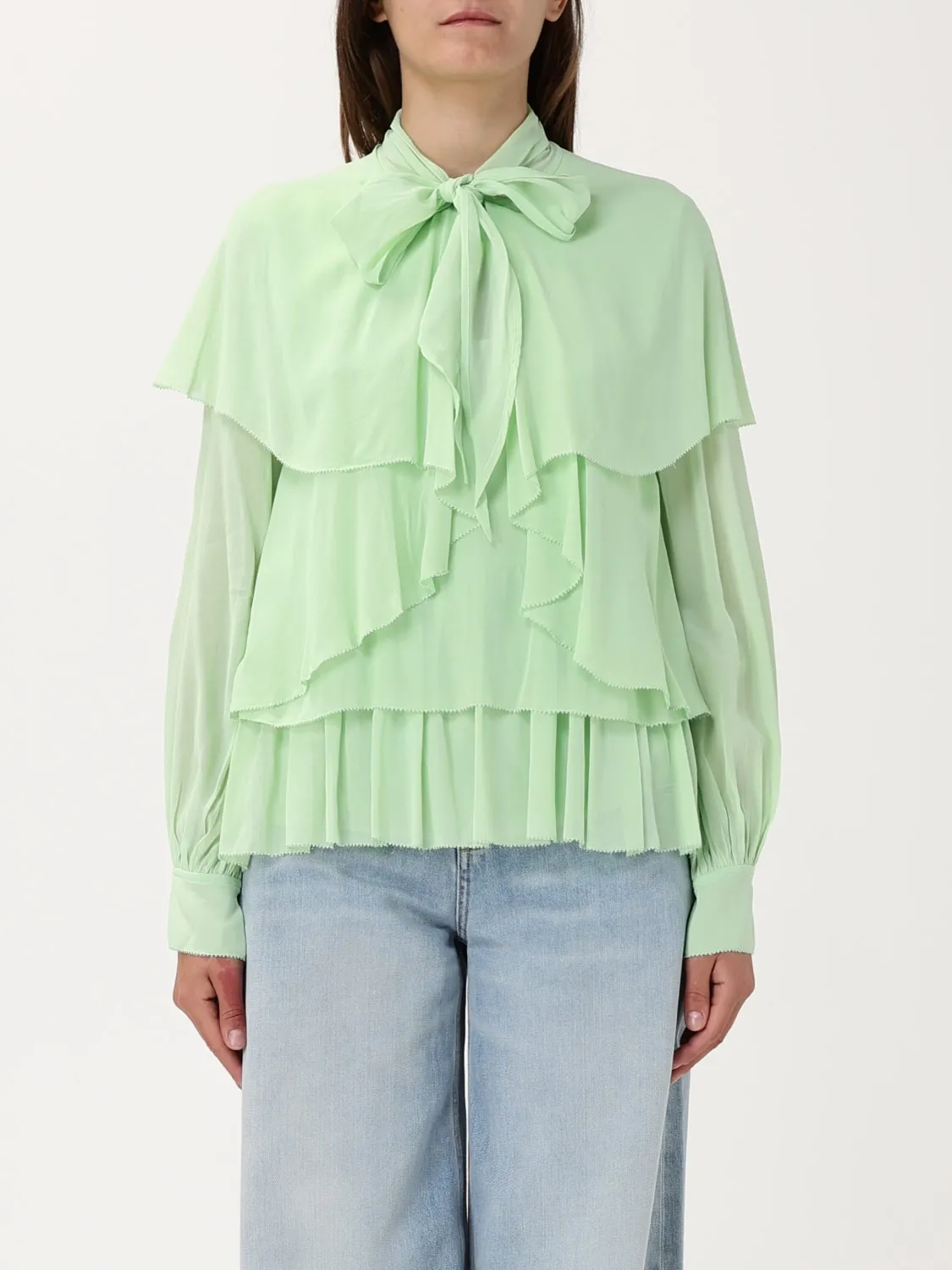 Blusa Twinset in viscosa con rouches