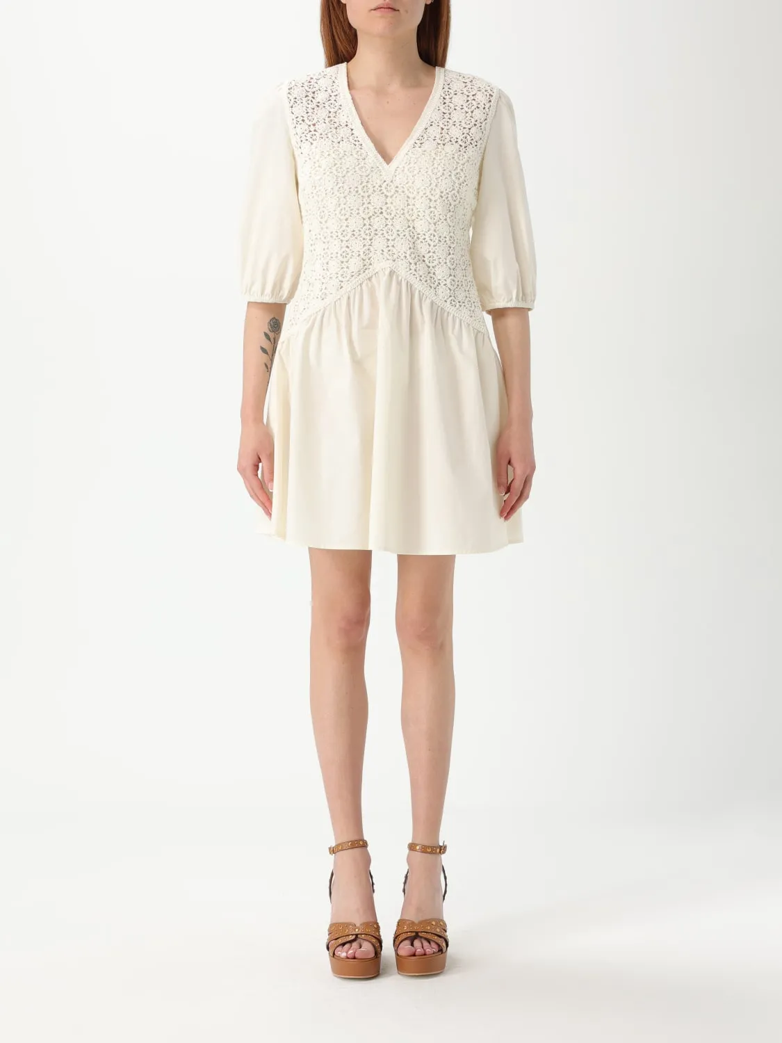 Abito mini Twinset in cotone