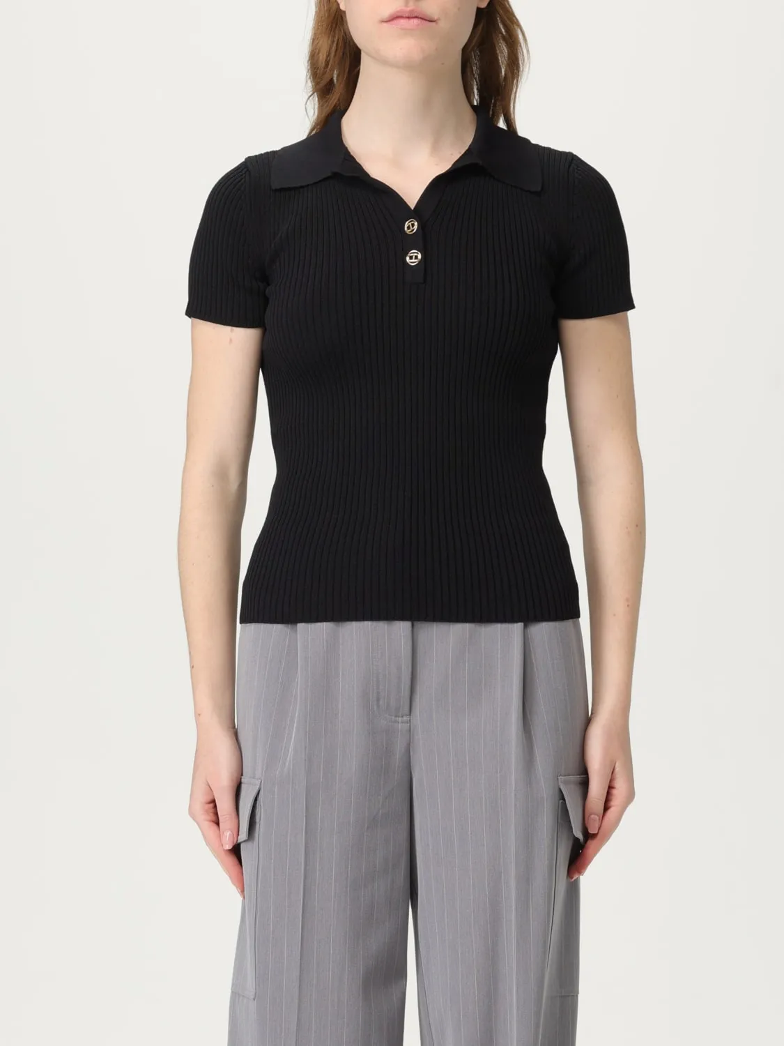 Polo Twinset in maglia a coste