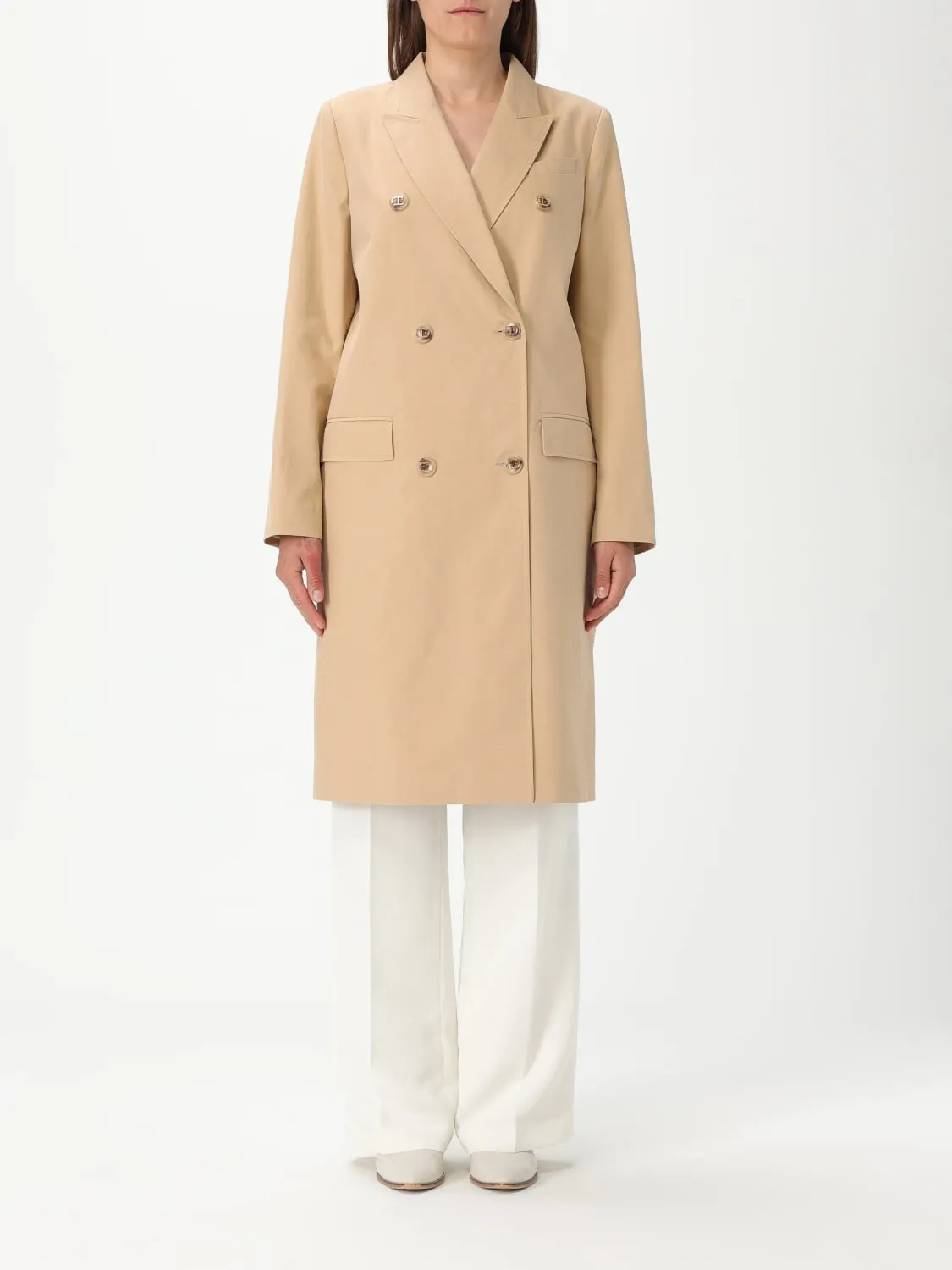 Trench doppiopetto in misto cotone Twinset