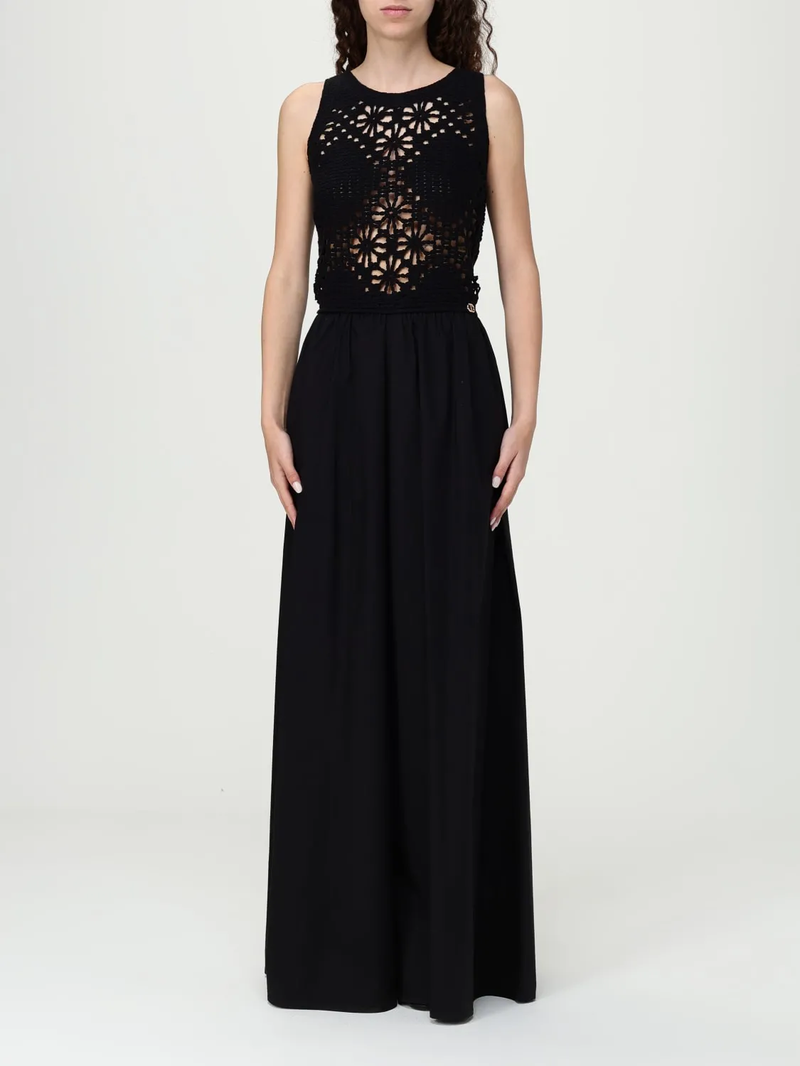 Abito Twinset in crochet e cotone