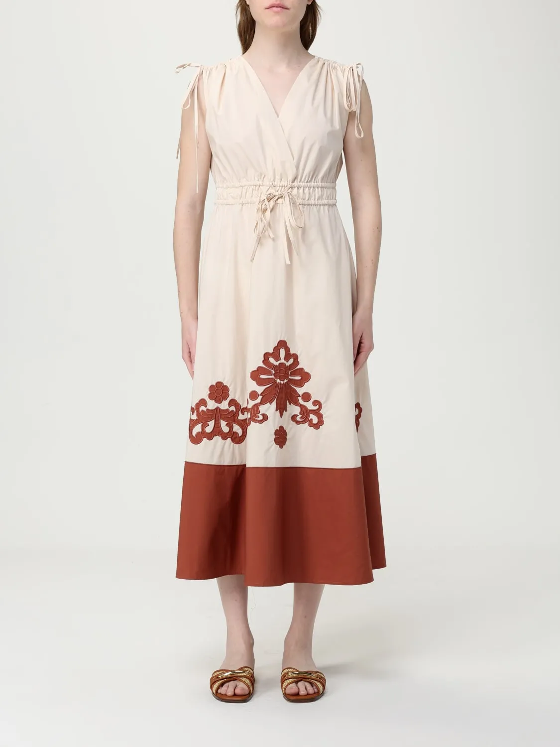 Abito midi Twinset in cotone